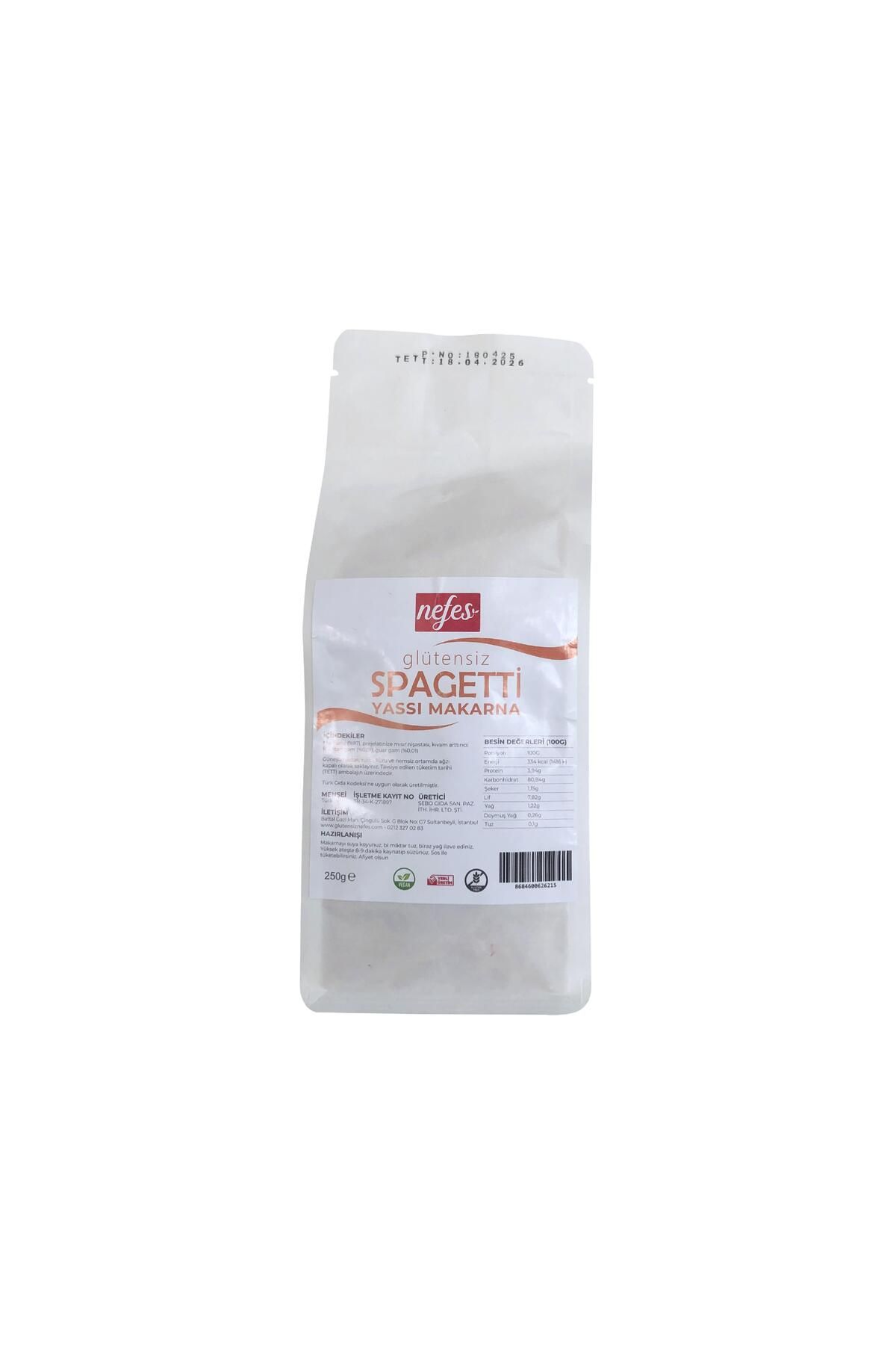 Glutensiz Nefes Nefes Glutensiz Spagetti Yassı Makarna (250 gram)