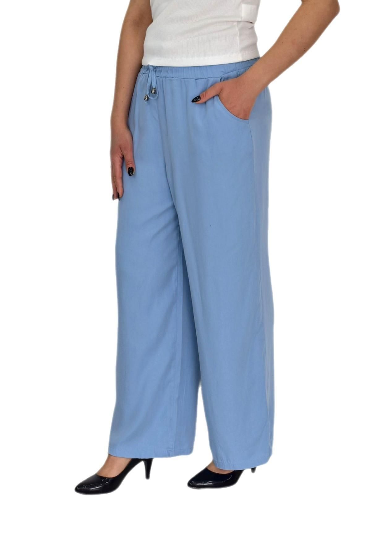 TELVİN Kadın Lastikli Bol Pantolon BGL-ST04646