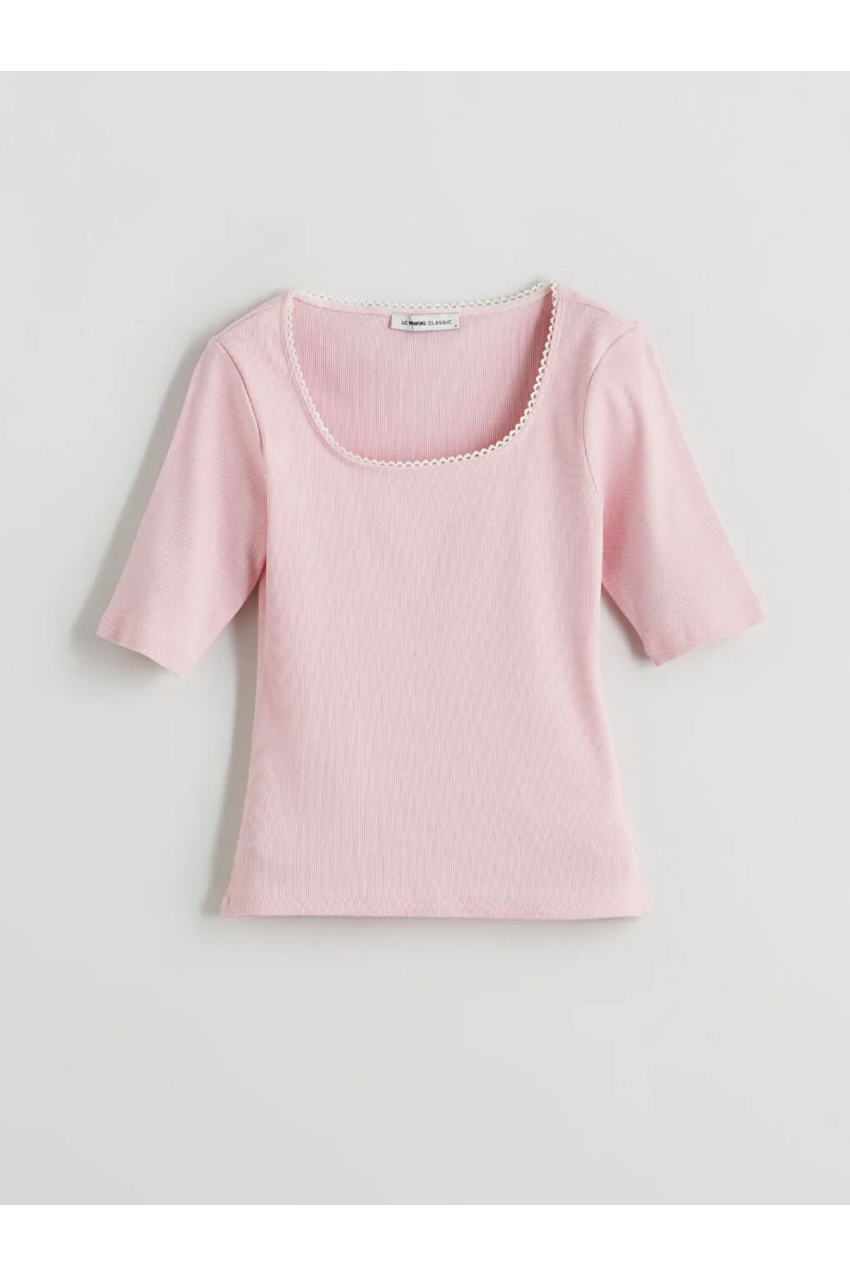 LC Waikiki LCWAIKIKI Classic Pembe U Yaka Kadın Body