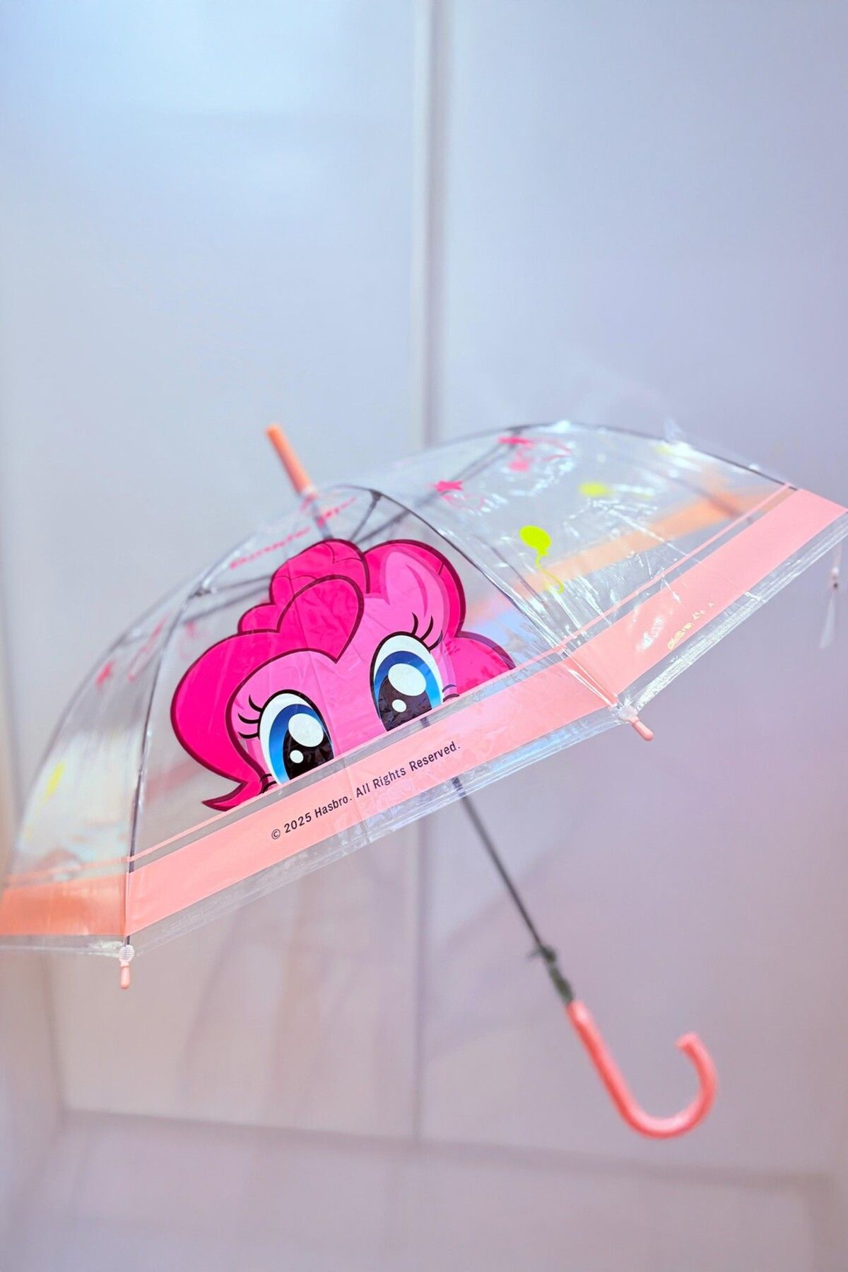 Miniso My Little Pony Lisanslı Şeffaf Uzun Saplı Şemsiye - Pinkie Pie