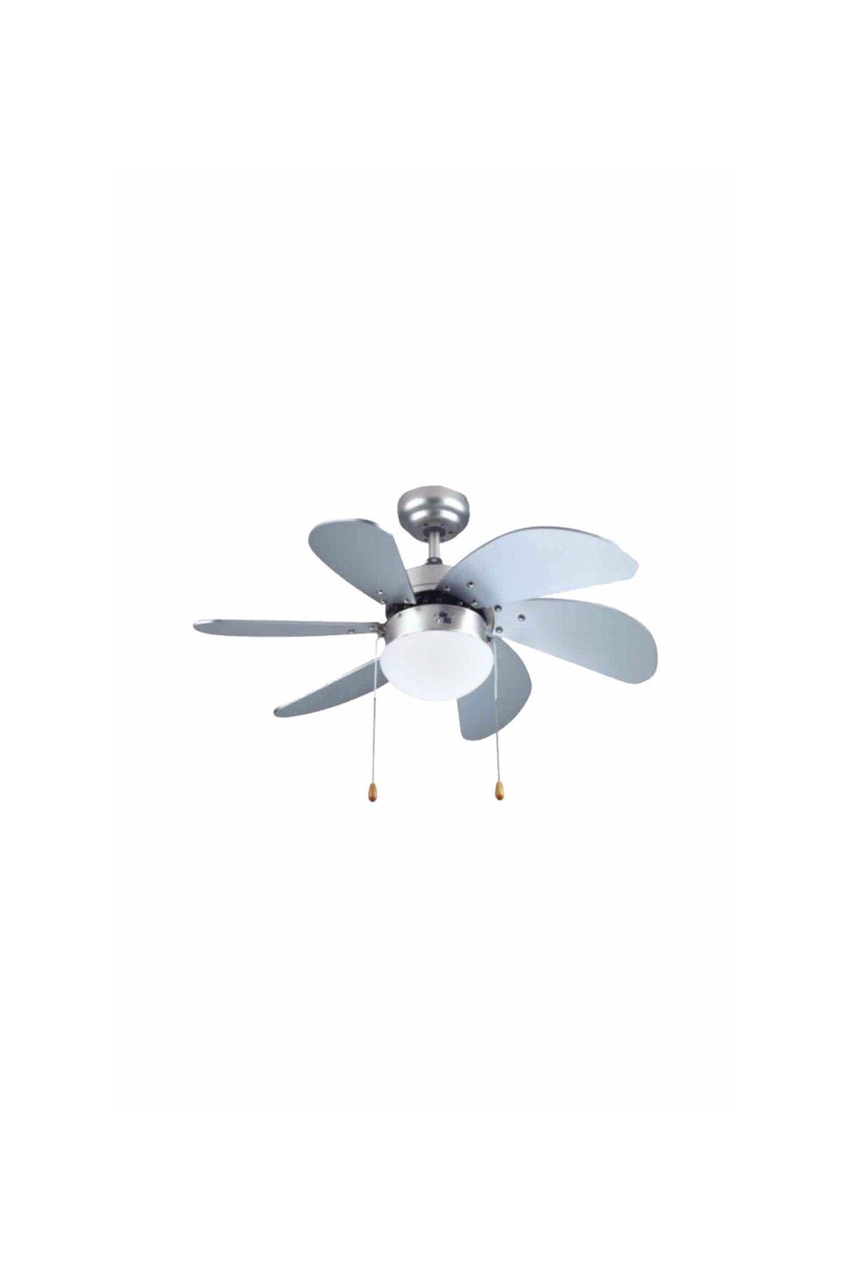 EKM29 ekim aydınlatma Kcf282 60w Silver 6 Kanatlı Avizeli Tavan Vantilatörü