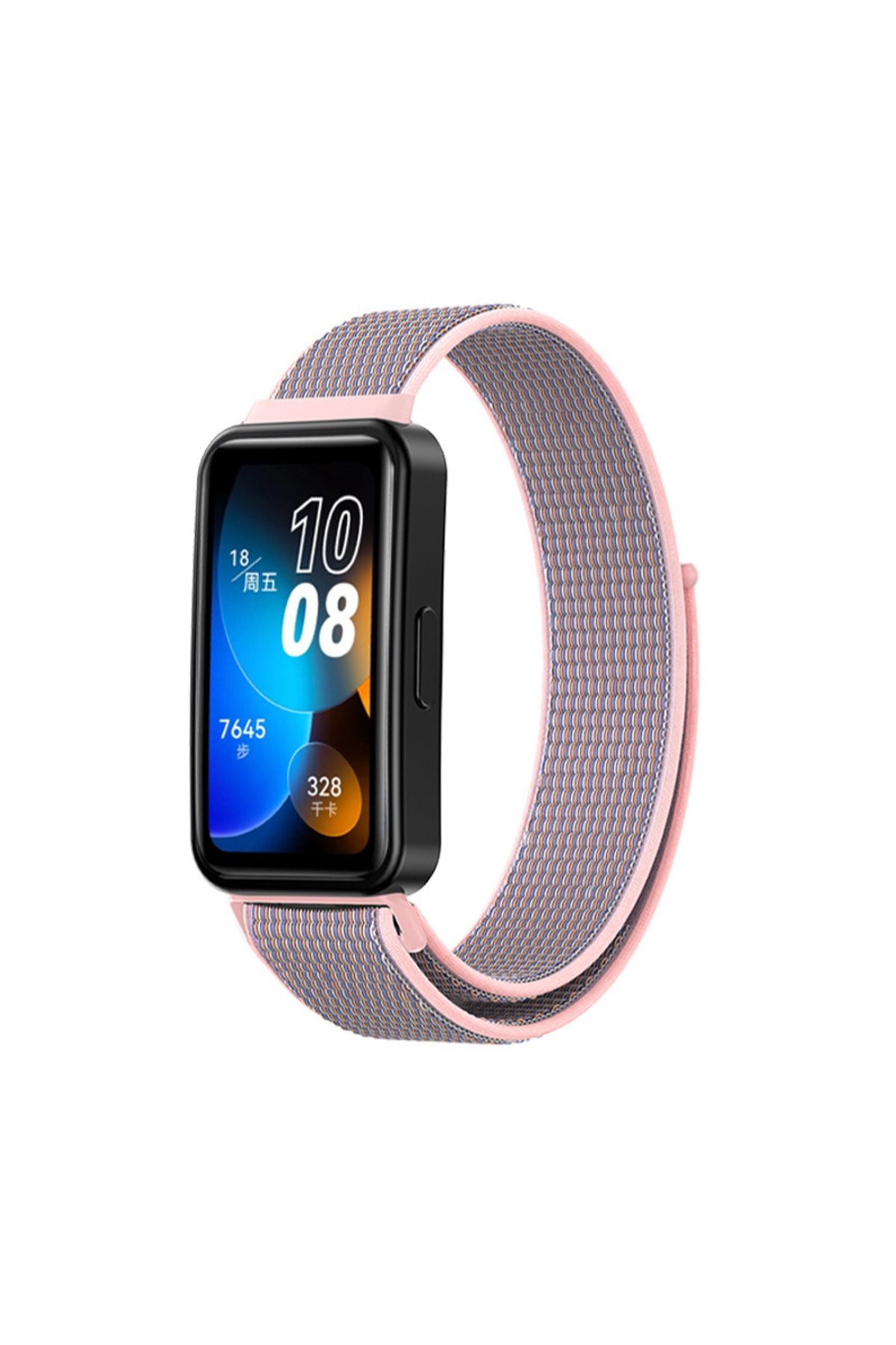 Dexmon Huawei Band 8 / 9 / 10 Uyumlu Hasır Örgü İnce Kumaş Cırtlı Kordon Bileklik