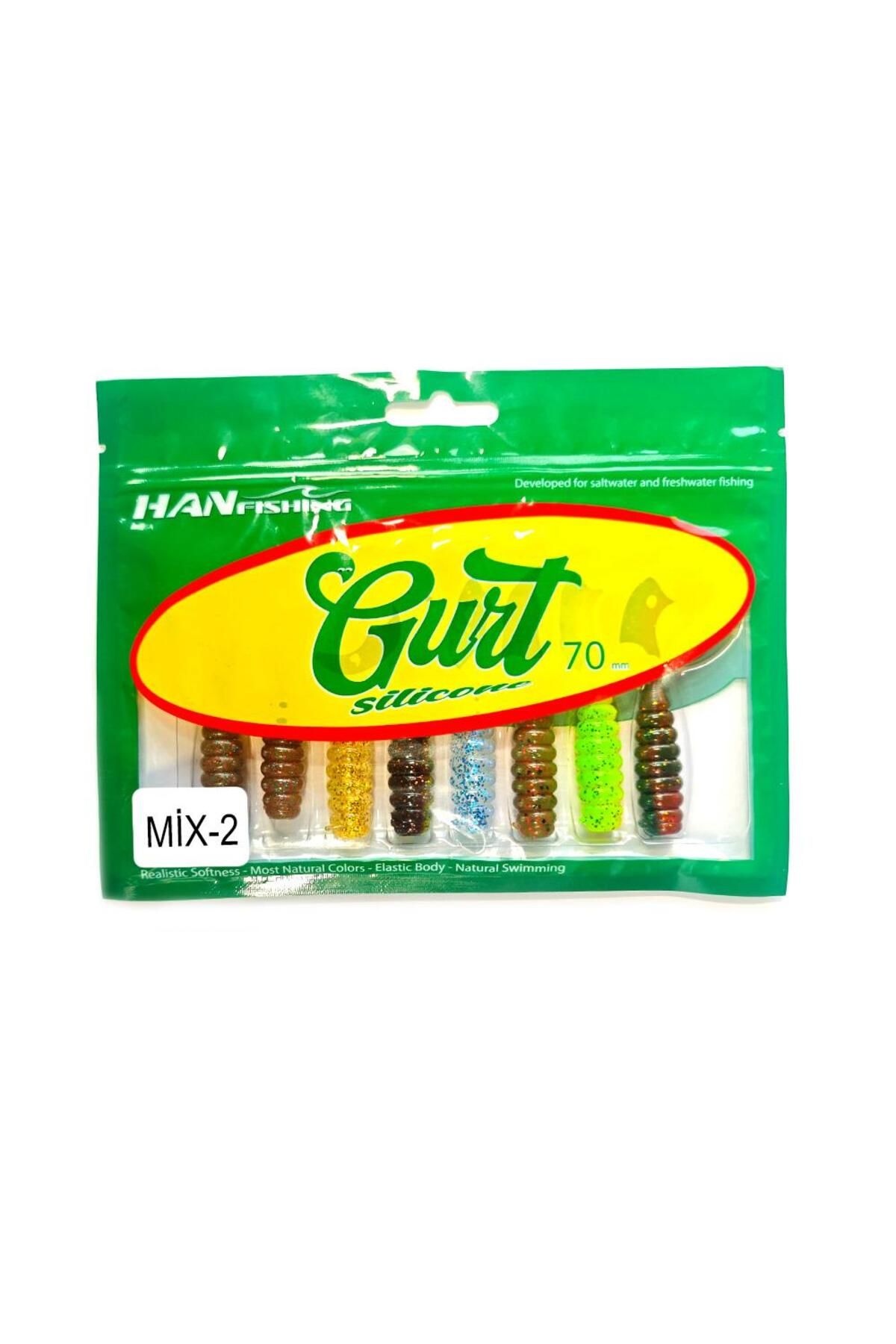 Hanfish Gurt 7cm Silikon Yem - MİX 2 (7 Renk)