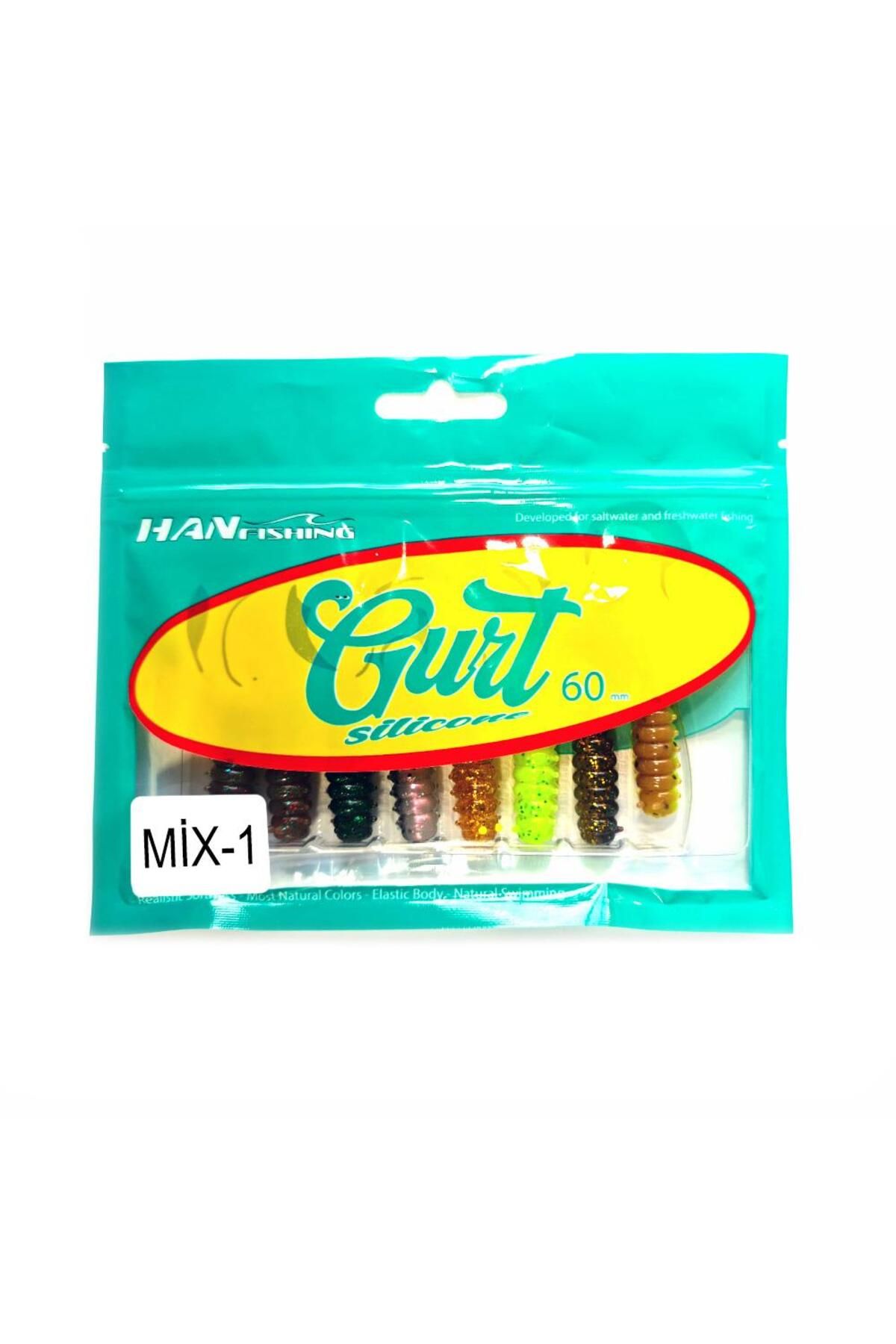 Hanfish Gurt 6cm Silikon Yem - MİX 1 (7 Renk)