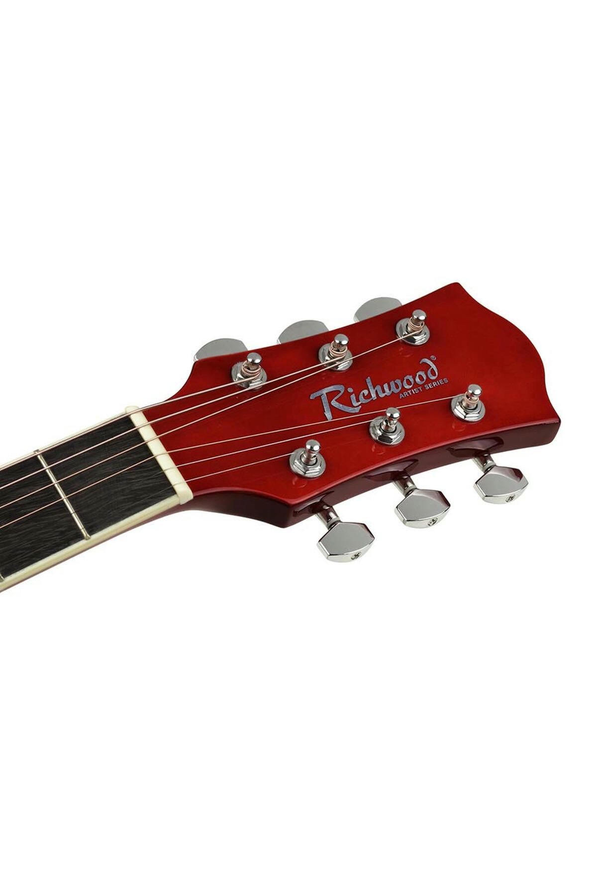 Richwood-RD12RS, acoustic guitar, red sunburst finish 4
