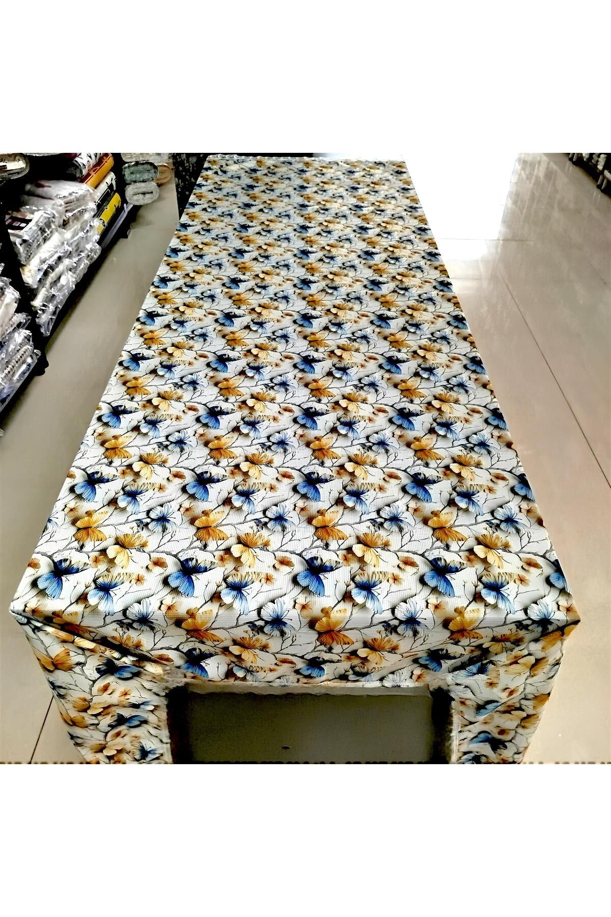 Desta Çeyiz 200x200 cm DİJİTAL Güpürlü Sofra Bezi Şık ve Dayanıklı Masa Örtüsü