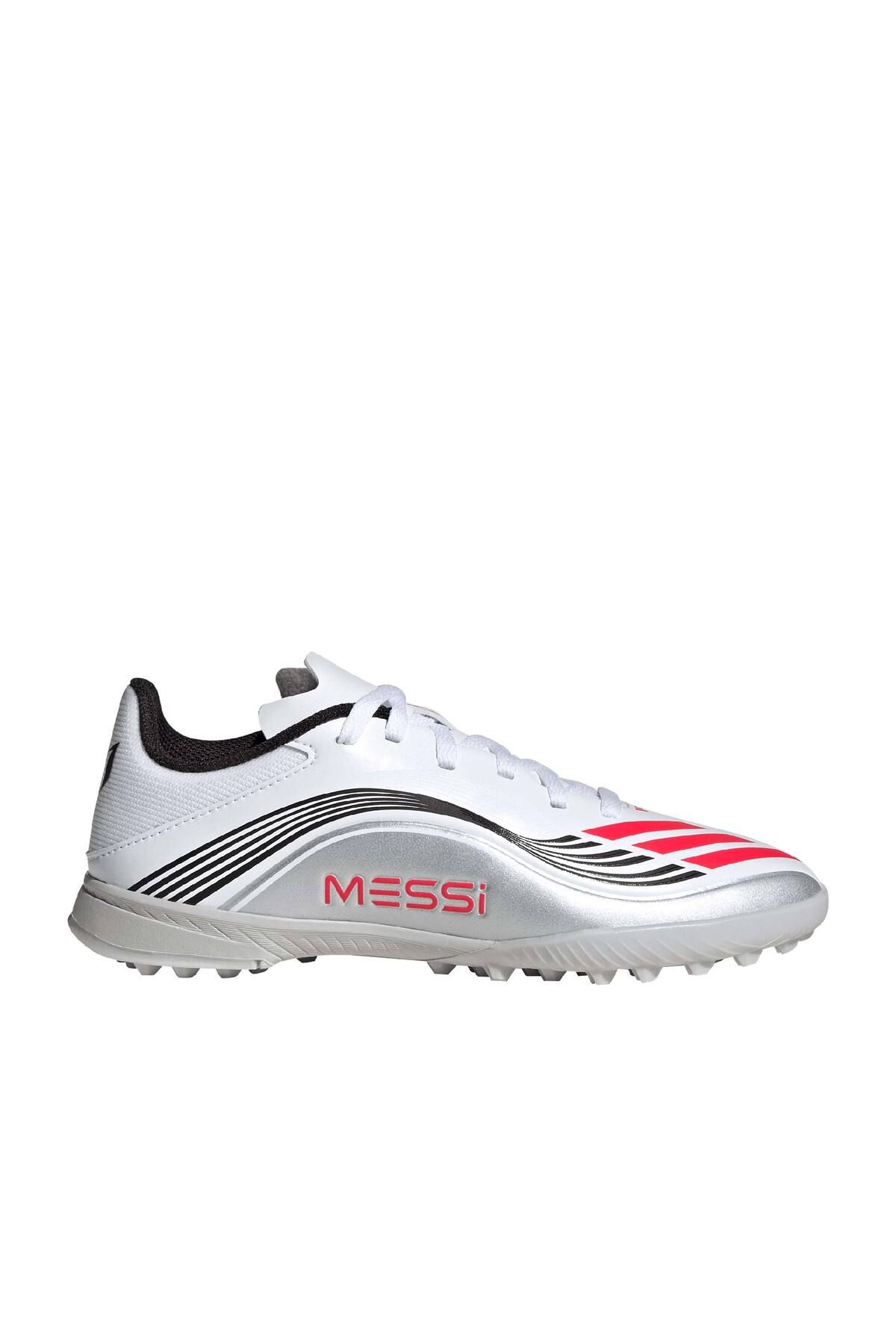 adidas F50 Messi League Çocuk Beyaz Halı Saha Ayakkabısı (JP7456)