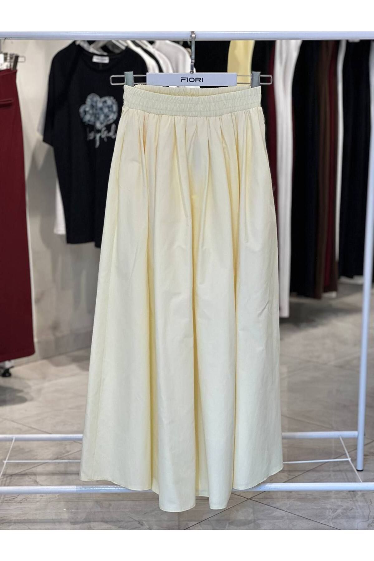 Fiori Beli Lastikli Kloş Etek