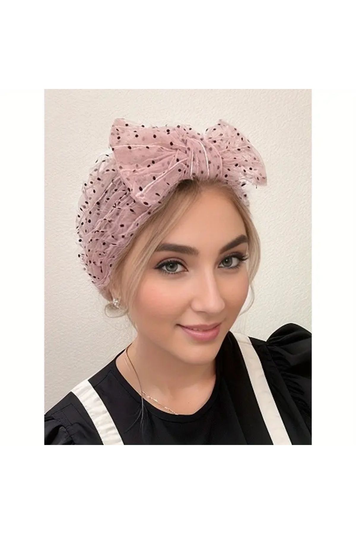 Nefiz Home Chic Boho Fiyonk Detaylı Dış Bone – Tül, Nefes Alabilir Polyester