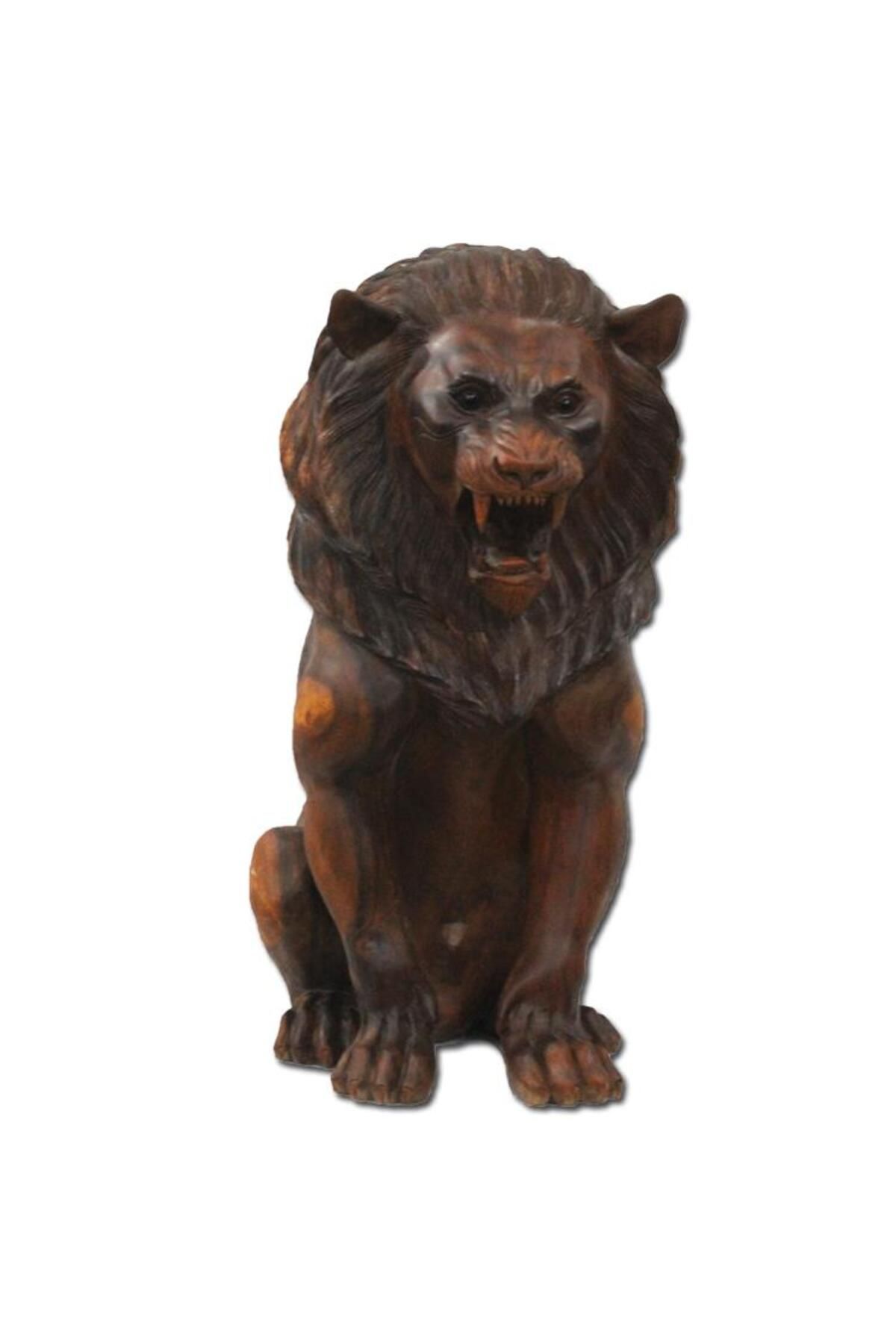alsepeteavm Ahşap Aslan Figürü 80 cm ST00040