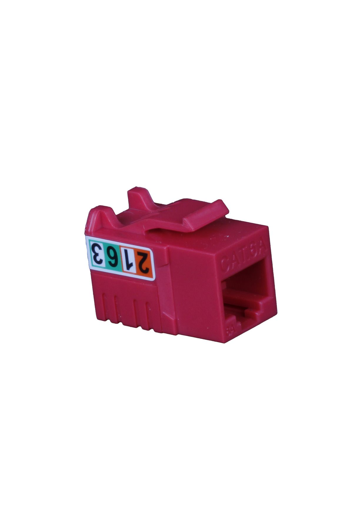 OEM CAT6A 10Gbit 50U Kırmızı Keystone Jack – Yüksek Hızlı Ağ Bağlantısı (1Adet)