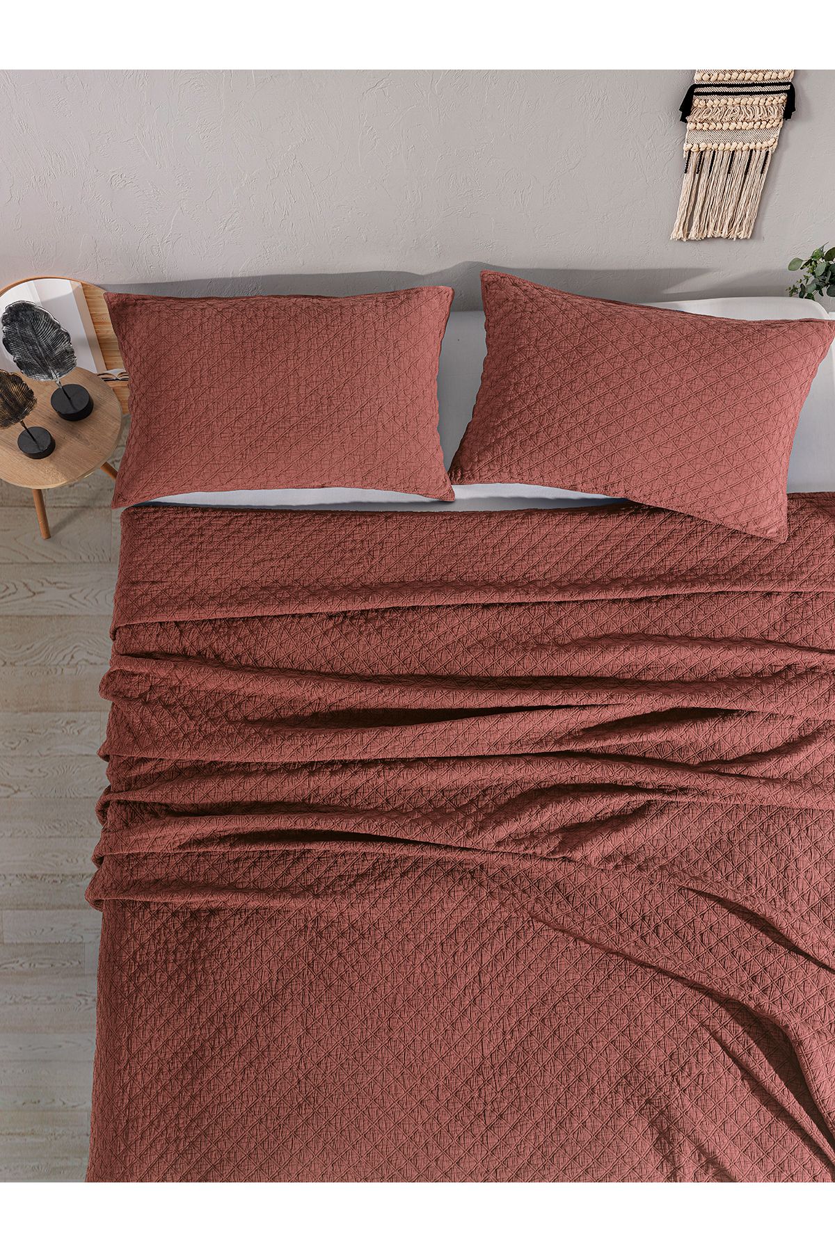BED LİNE-Cambridge Bedspread Set Double Size with Tile Box 4