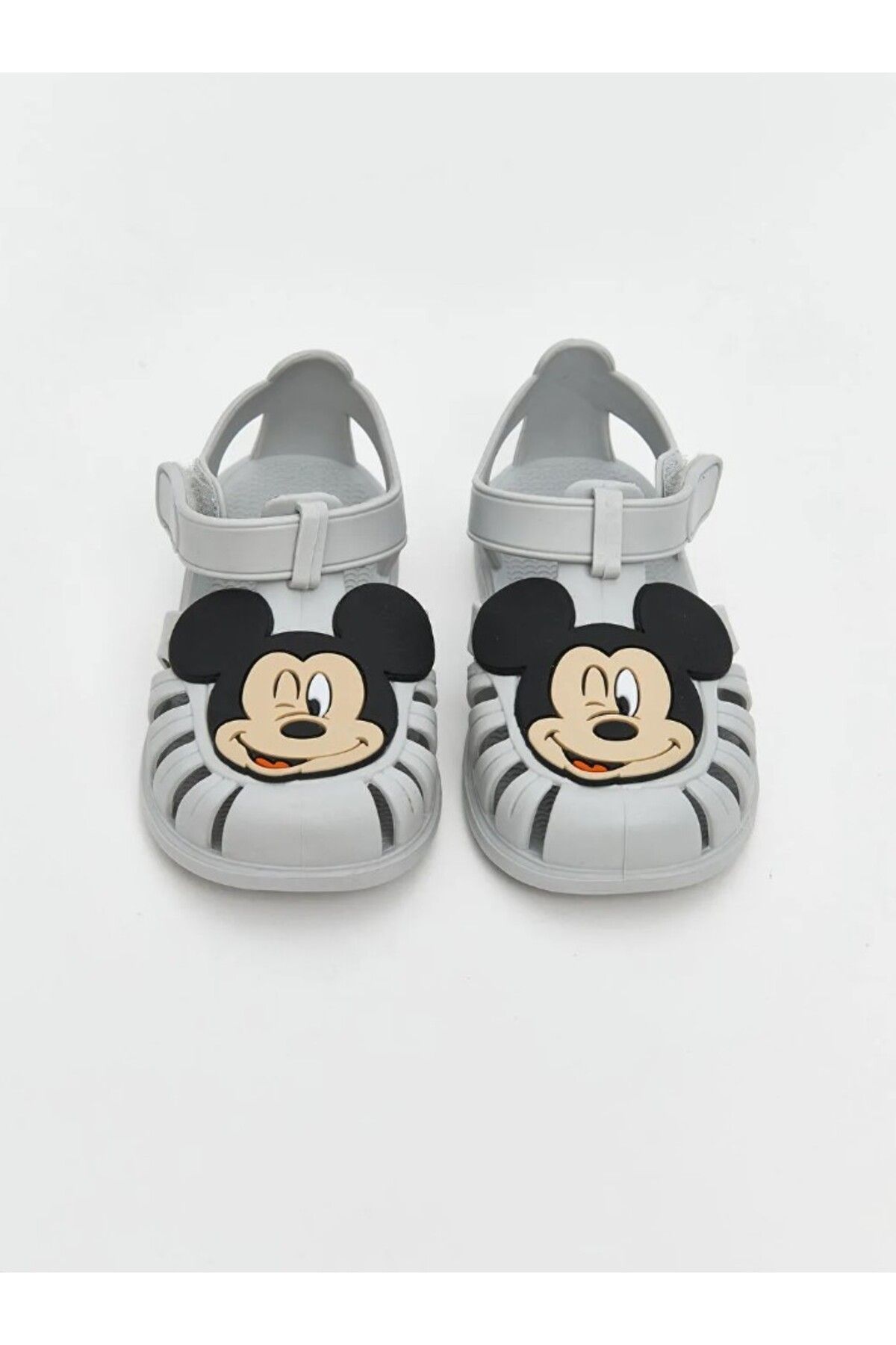LC Waikiki Erkek Bebek Plaj Sandaleti Gri Mickey Mouse Baskılı