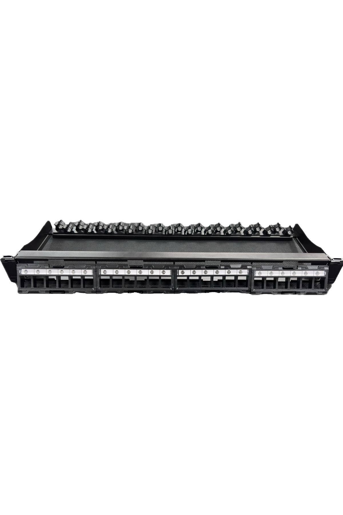 OEM CAT6 24 Port UTP Boş Patch Panel – Koruma Kapaklı, Topraklama Özellikli
