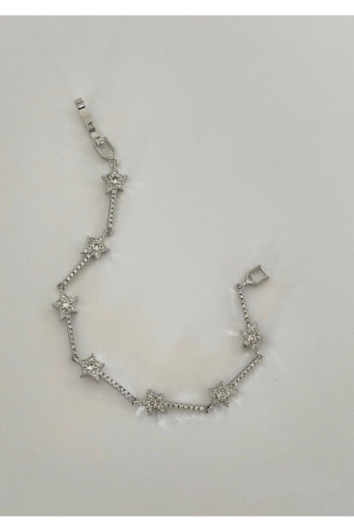 haslet Zirkon Taşlı Silver Yıldız Bileklik