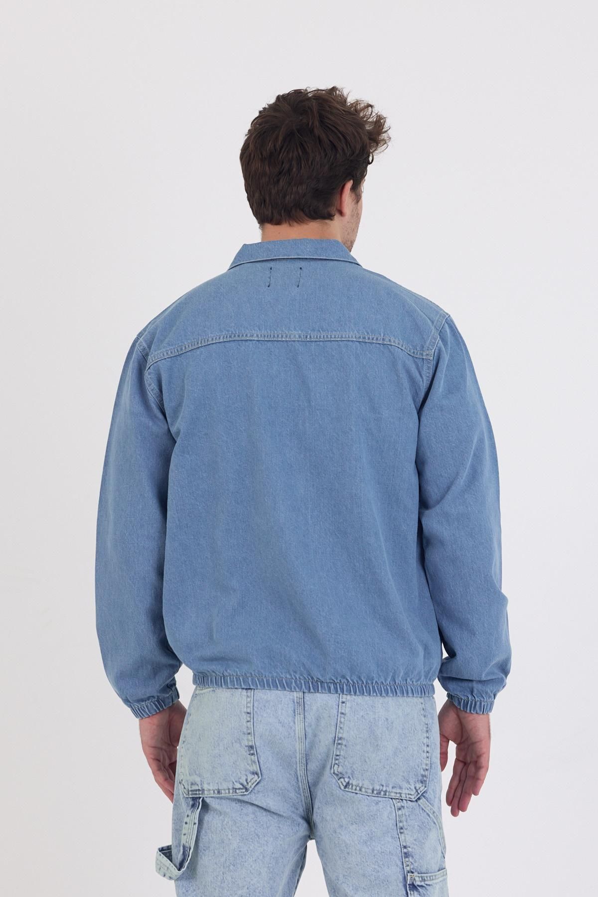 DAMGA JEANS-Унисекс стрийт стил дънки, ежедневни и стилни, сини с цип дънкови якета 6