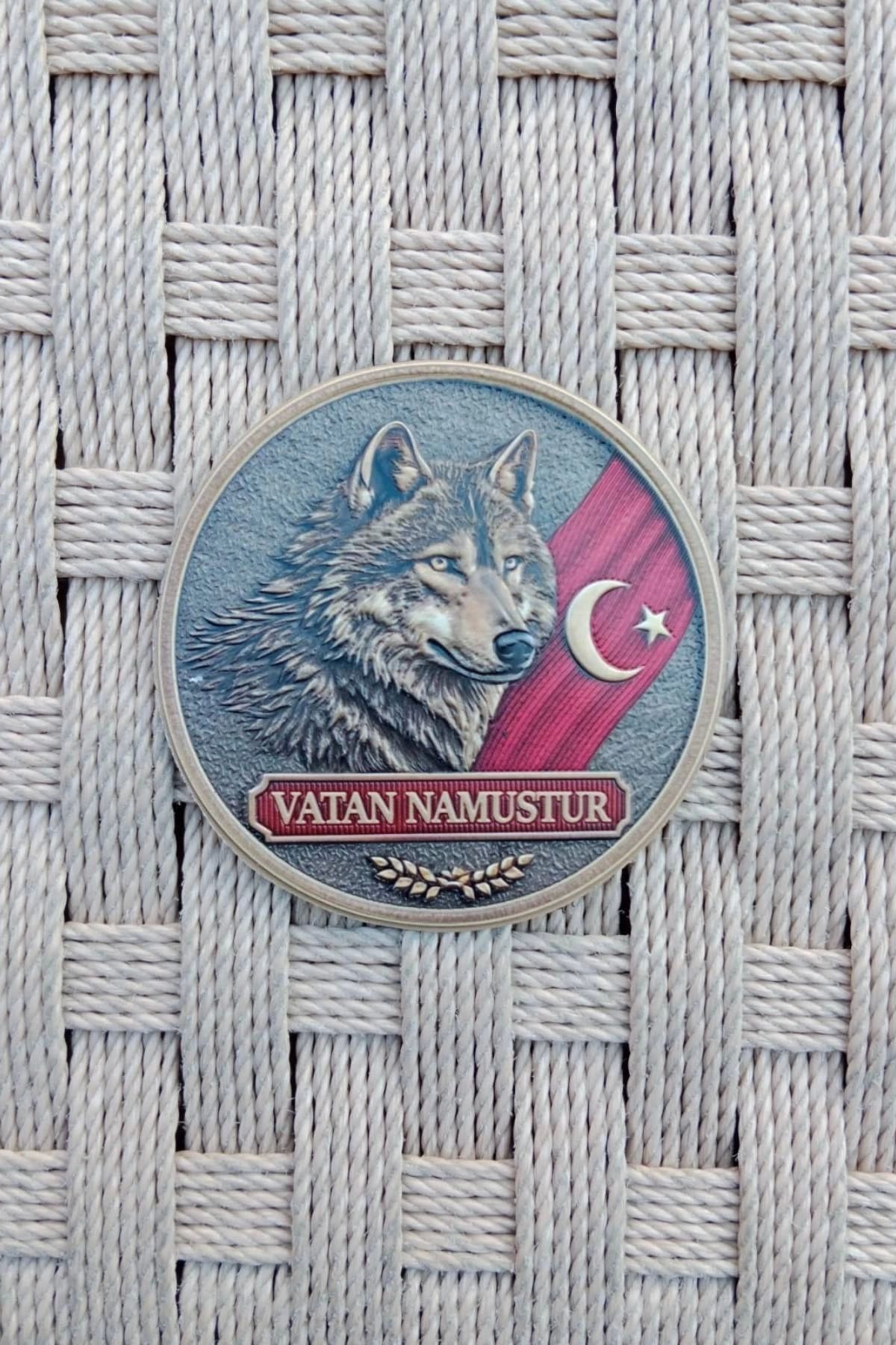 İZMİR ASKERİ MALZEME Vatan Namustur 3D Silikon Kurt Ayyildiz Termoplastik Arma Patch