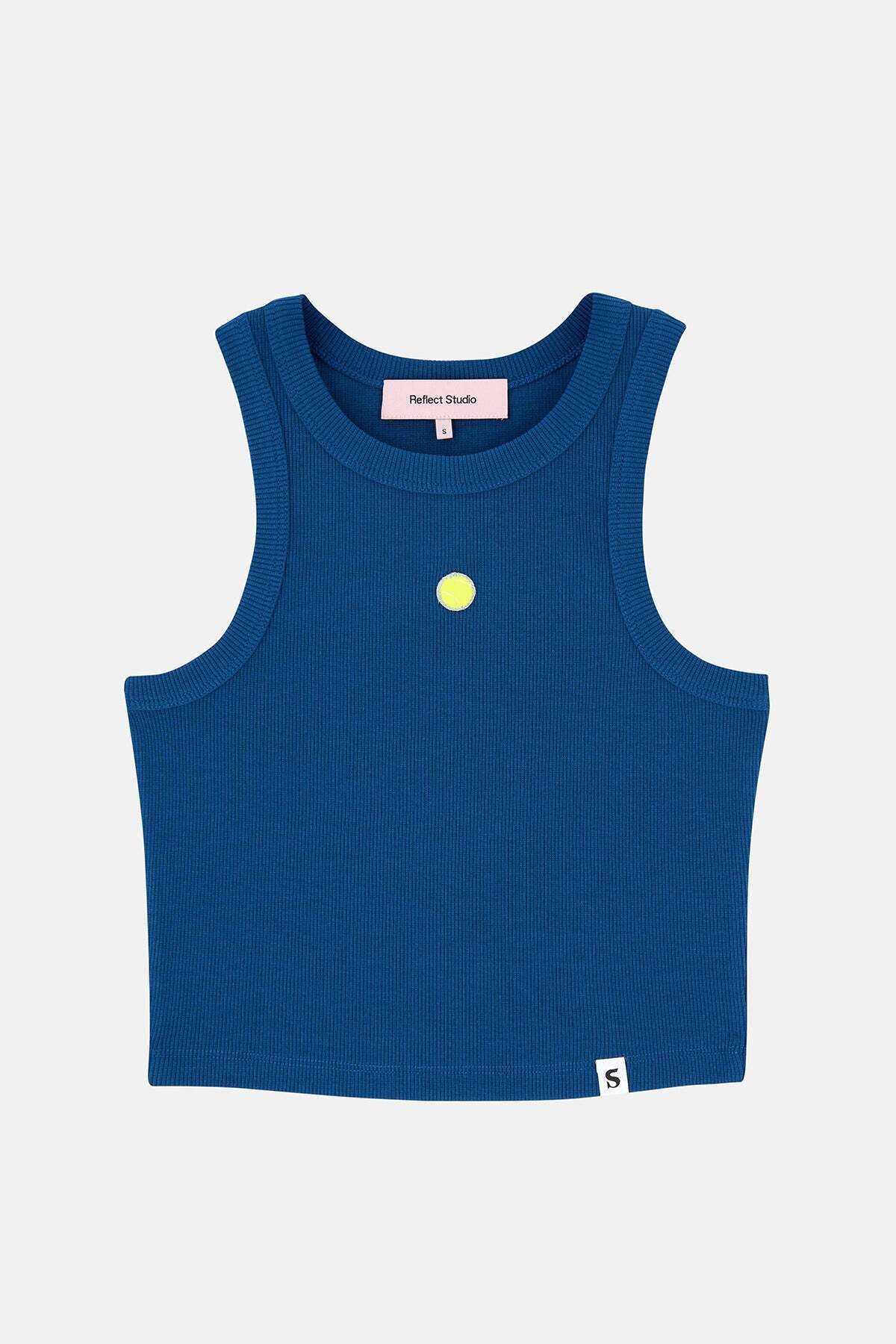 Socrates Dergi Tennis Ball Ribana Halter Yaka Ribana Crop Top - Açık Mavi