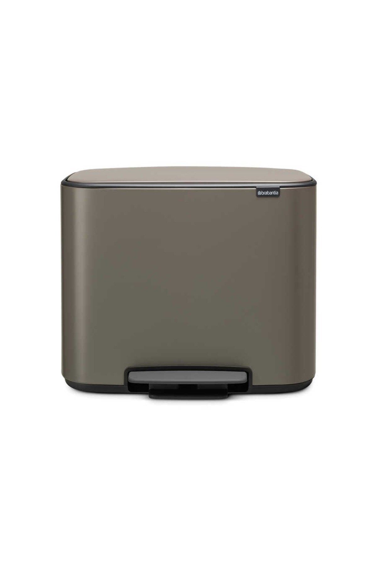 Brabantia Bo Grey Platınum Pedallı Çöp Kutusu 11+23l