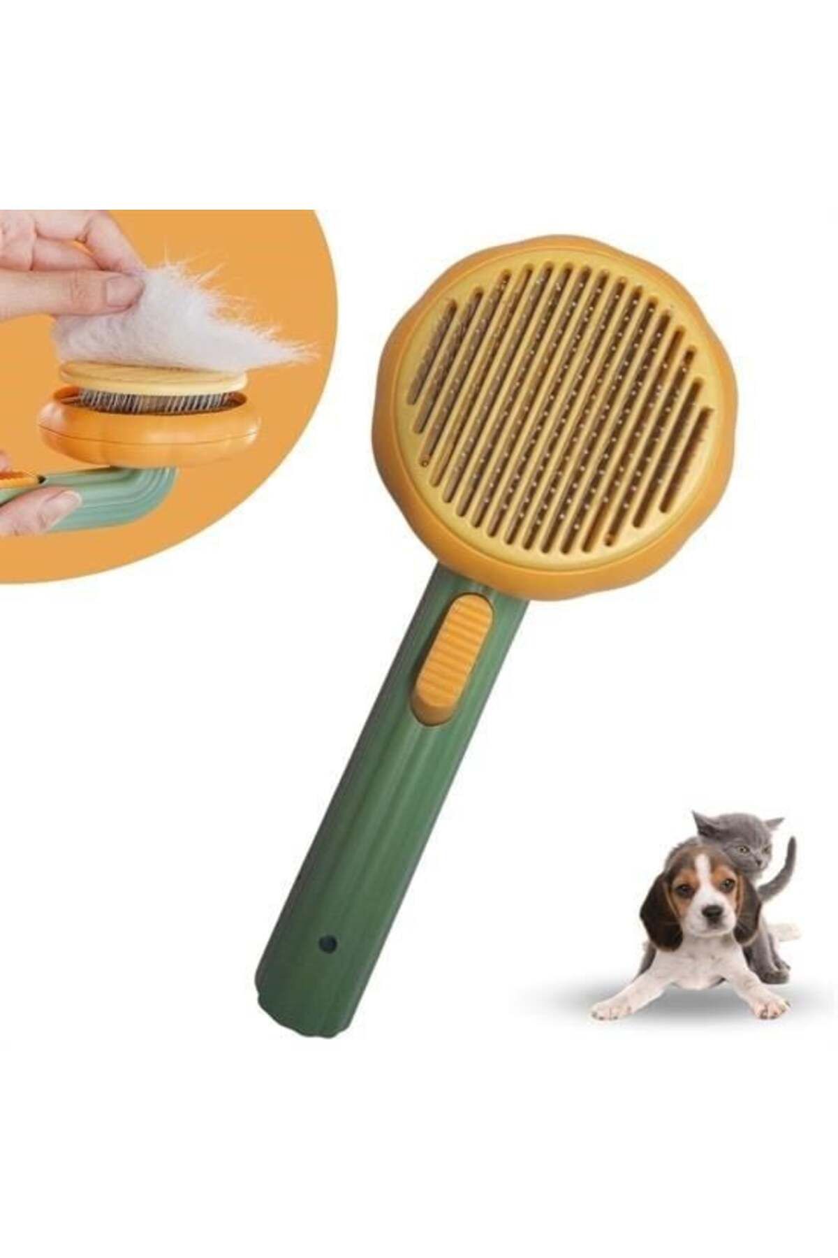 swilex Plastik Yeşil Evcil Hayvan Bakım Pet Fırçası Çok Amaçlı Pet Fırçası Yeşil