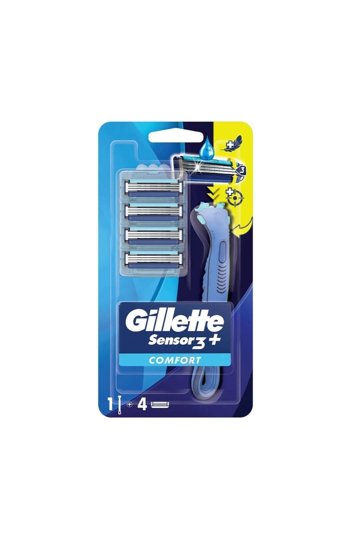 Gillette Sensor 3+ Comfort Tıraş Bıçağı + 4 Yedek Başlık