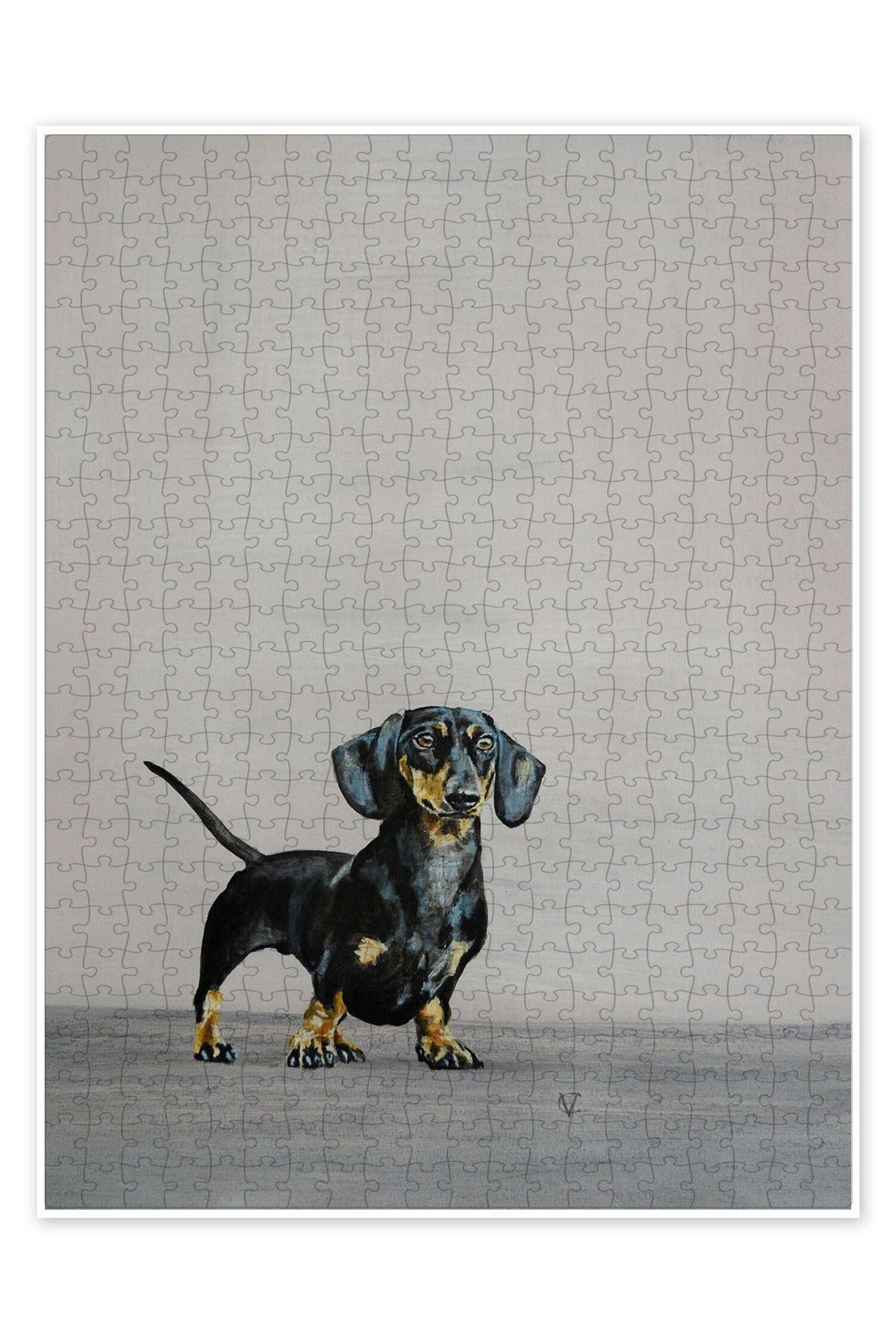 Jeronkarji Küçük Dachshund 500 Parça Puzzle Yapboz Kedi Köpek Temalı Doğa ve Orman Hayvanları