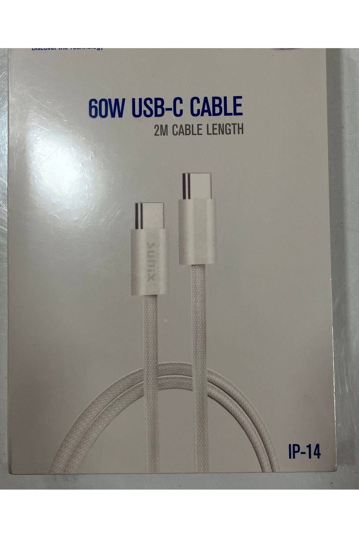 SUNIC 60W 2MT Örgülü kumaşlı USB-C Hızlı Şarj Kablosu IP-14
