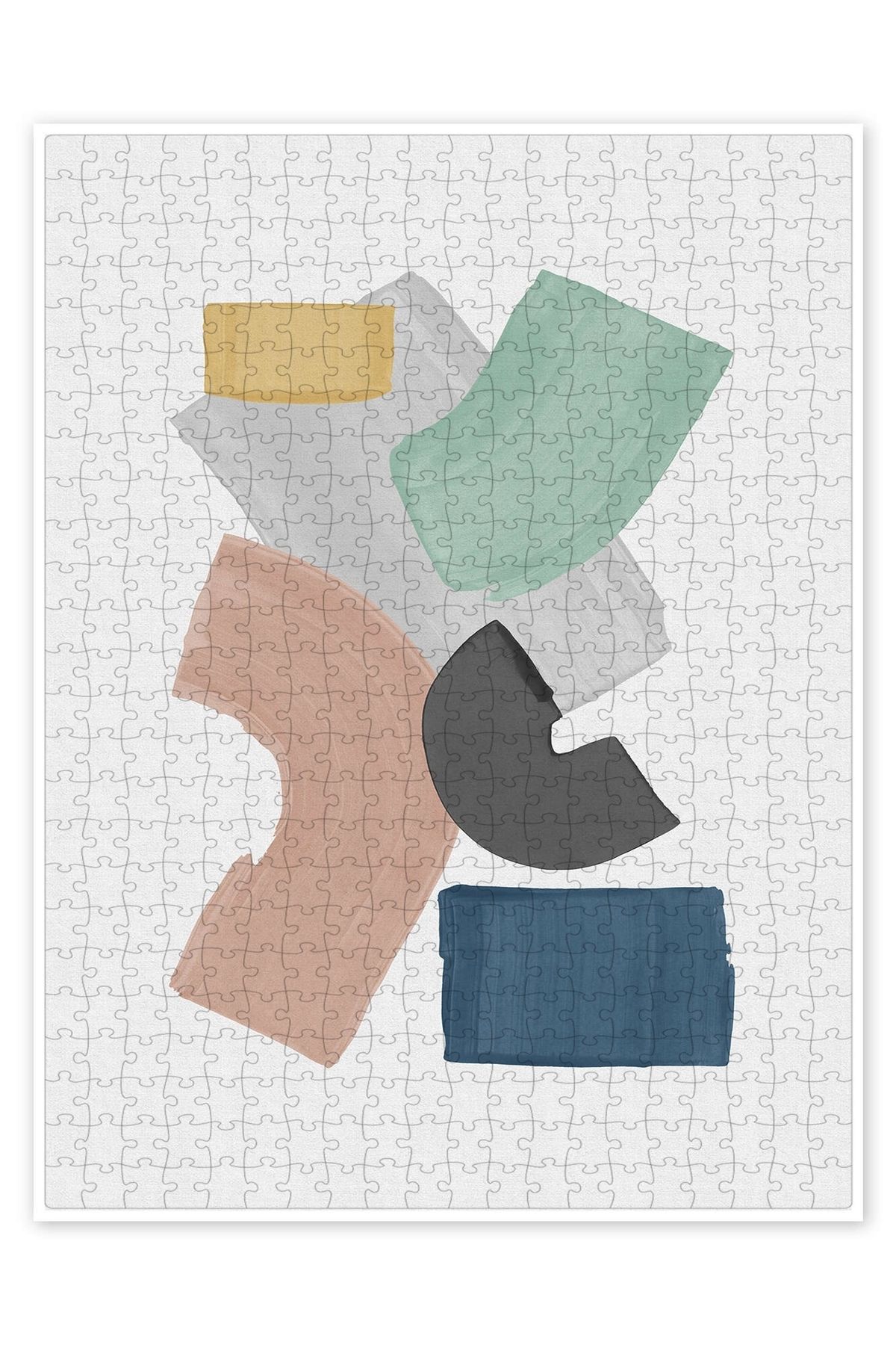 Jeronkarji Pastel Boya Blokları 500 Parça Puzzle Yapboz Bohem Soyut Sanat Temalı
