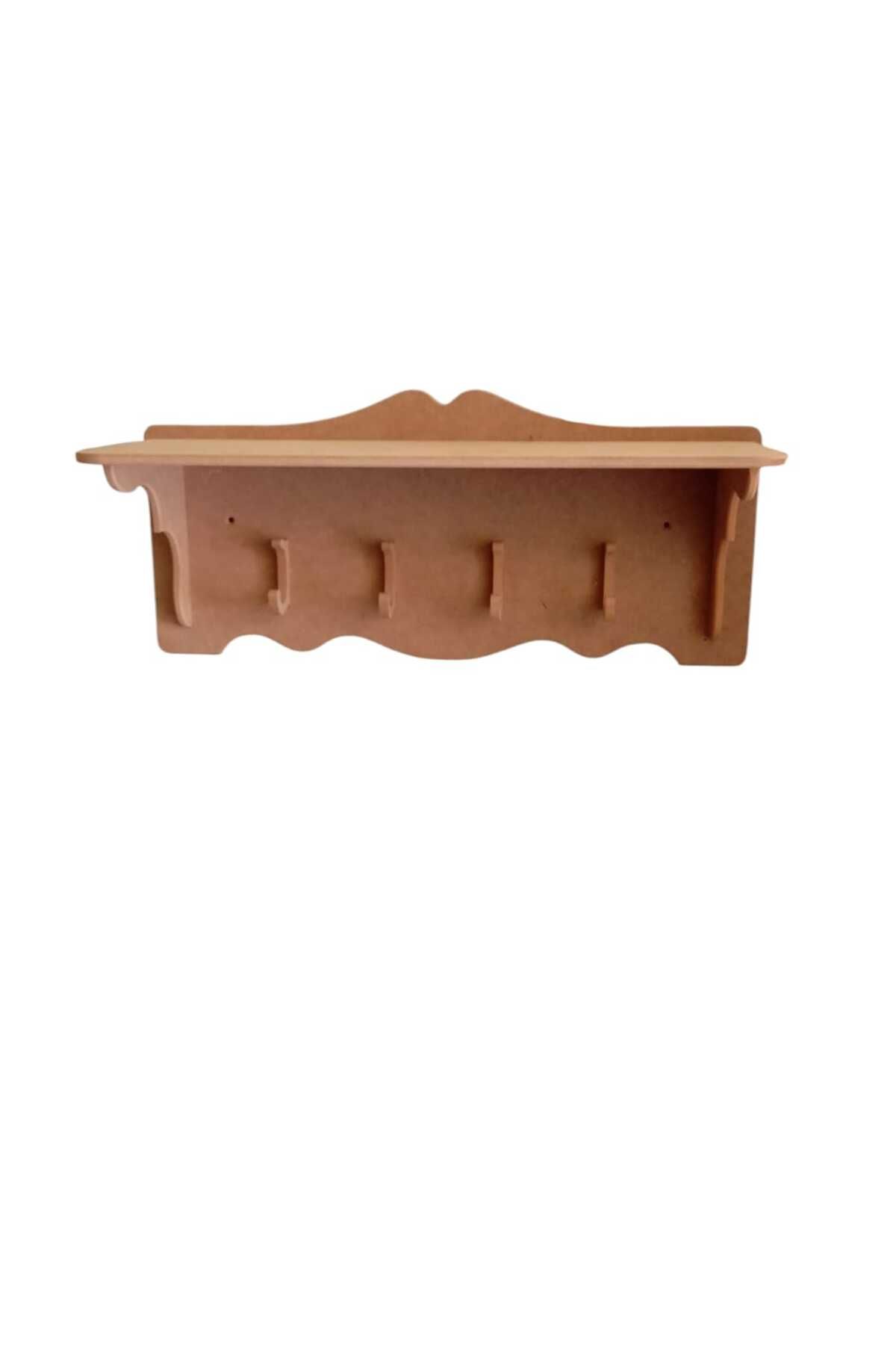 st koleksiyon hobi antika Dekoratif Ahşap Duvar Rafı – 58x18x23cm Tasarım Raf / Vintage Raf
