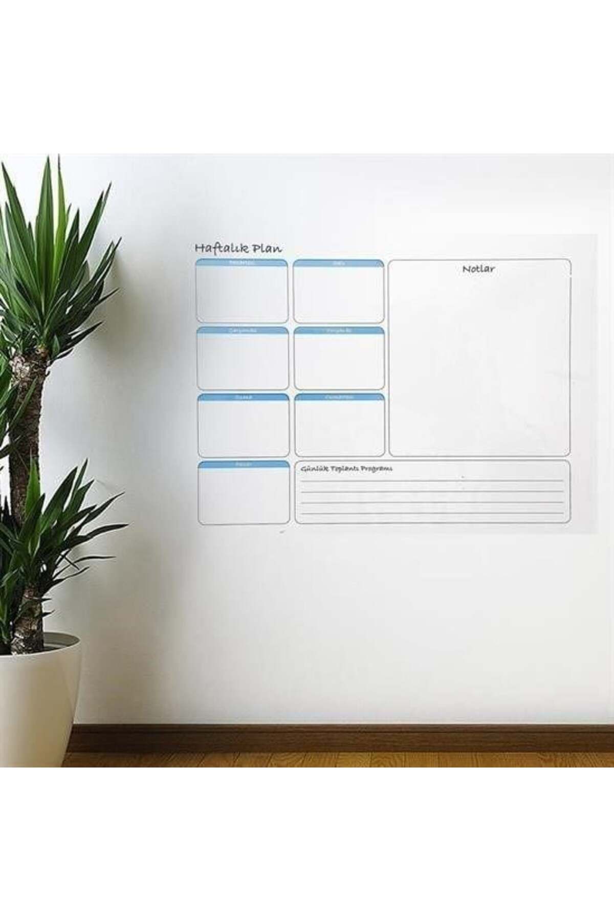 swilex Haftalık Planlayıcı Manyetik Duvar Stickerı Takvim 100 cm x 60 cm