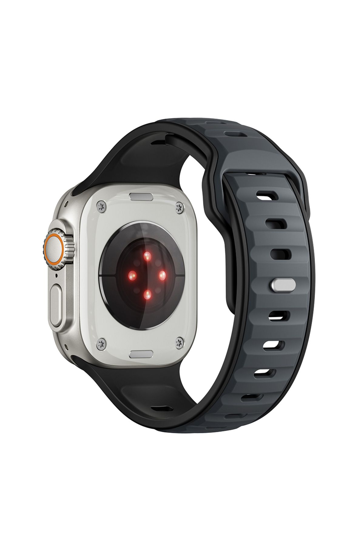 Deppo Trend Apple Watch 42mm/44mm/45mm/46mm/49mm Watch Ultra 2 Uyumlu Silikon Dayanıklı Ayarlanabilir Kordon