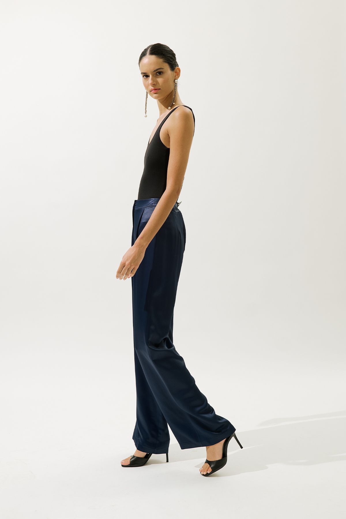 Manuka-Wide Leg Satin Evening Dress Pants Night Blue 5