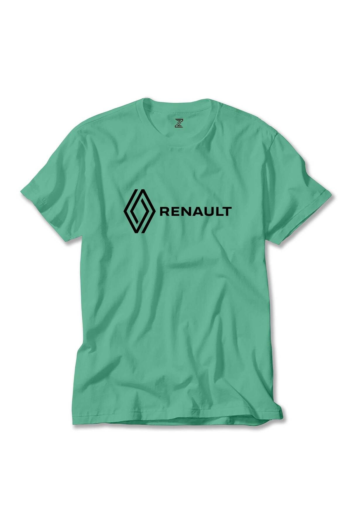 Z zepplin Renault Text Logo Yeşil Tişört