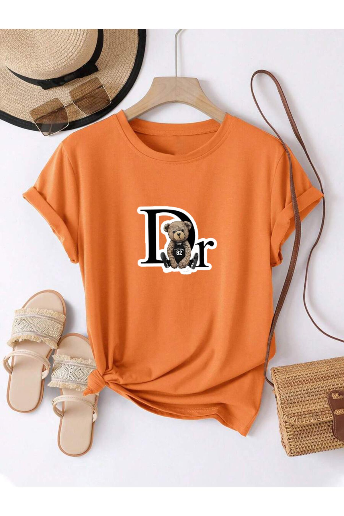 uyguntarz Unisex Dr. Ayı Tasarım Basklı Tshirt