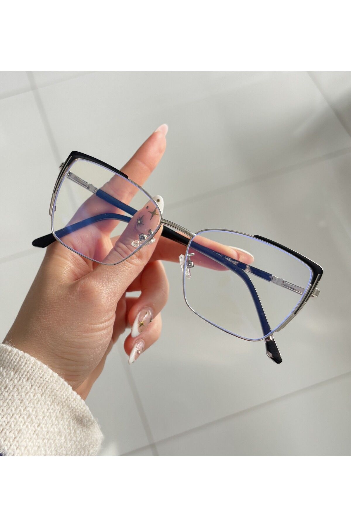 MONAL CAT EYE METY Mavi Işık Korumalı Blue Block Ekran gözlüğü Optik Uyumlu Camları Değişebilir