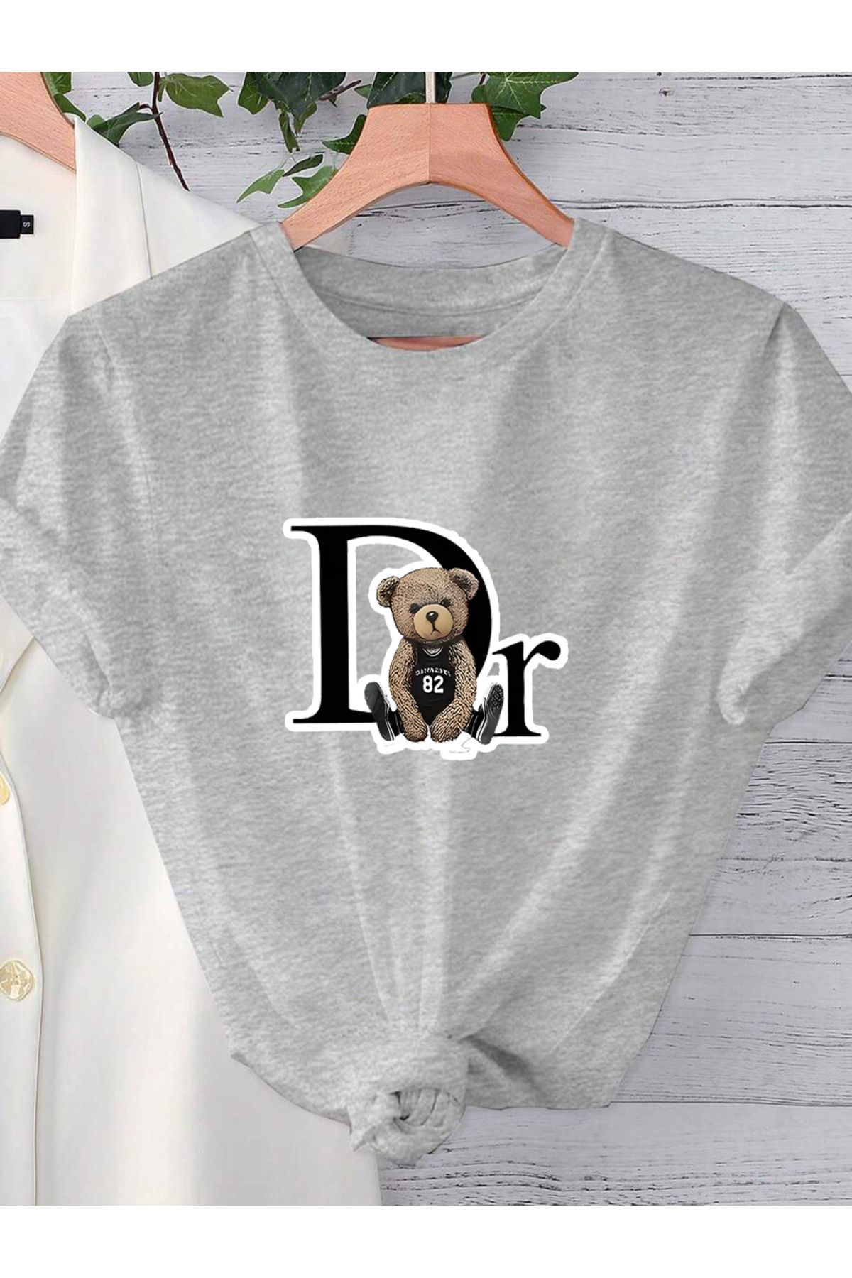 uyguntarz Unisex Dr. Ayı Tasarım Basklı Tshirt