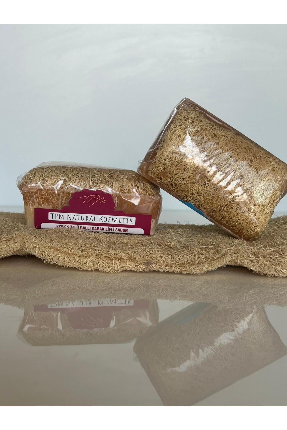Tpm Eşek Sütlü Ballı Kabak Lifli Sabun 2'li 140 gram El Yapımı
