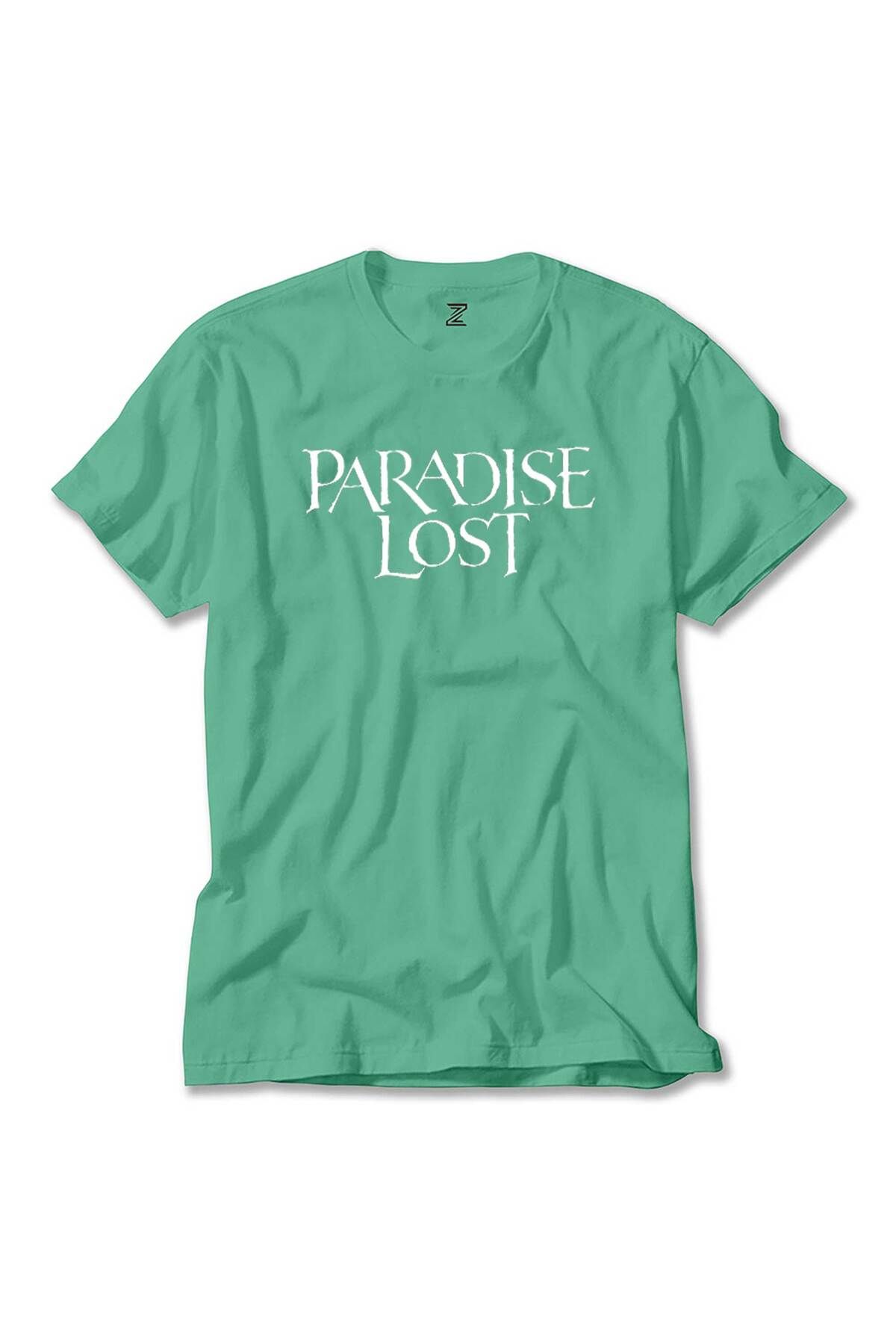 Z zepplin Paradise Lost Text Yeşil Tişört