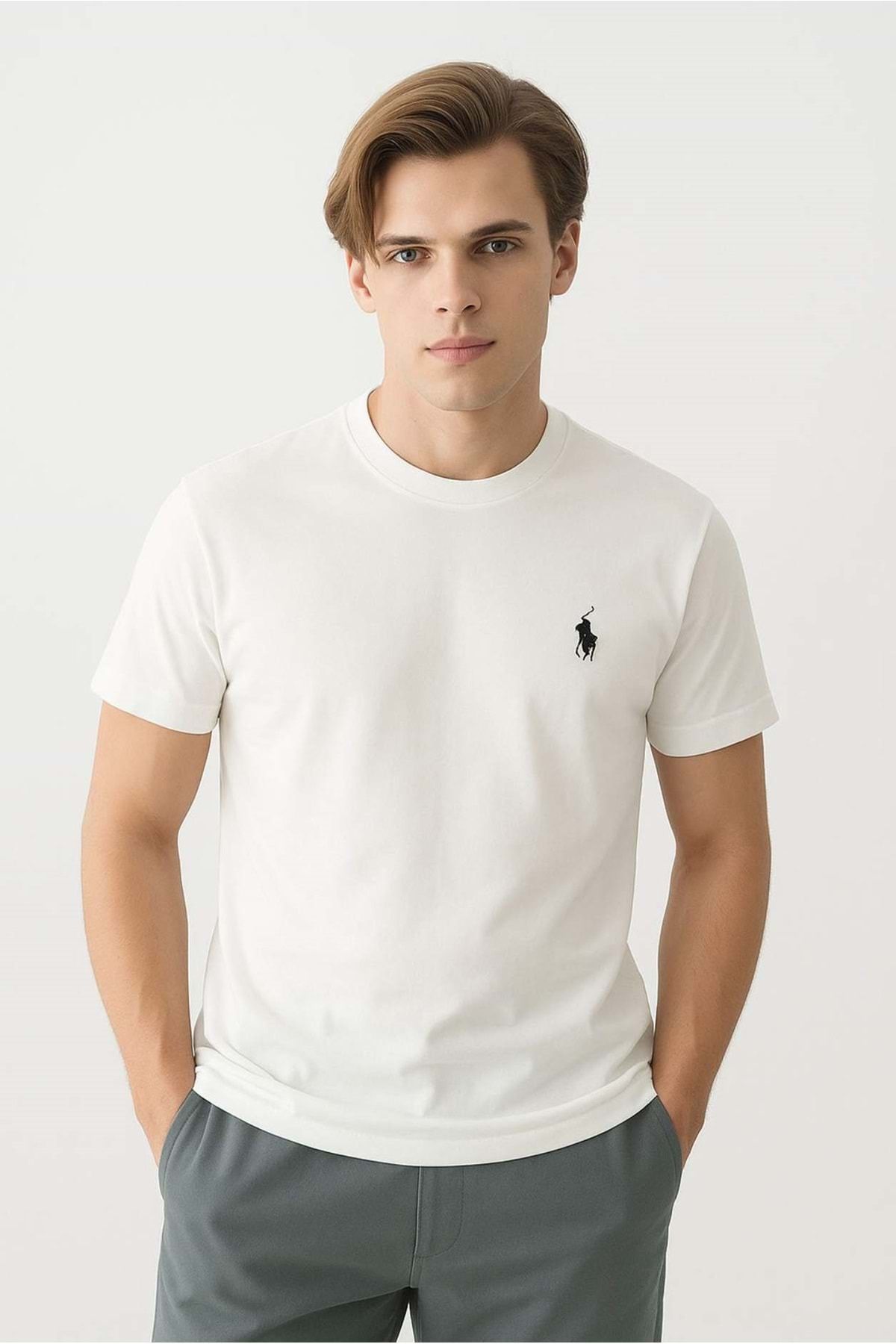 Polo Republica & CO . SIFIR YAKA T-SHİRT KREM