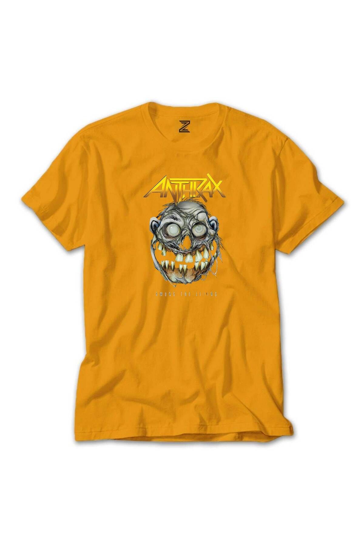 Z zepplin Anthrax Amung The Living Sarı Tişört
