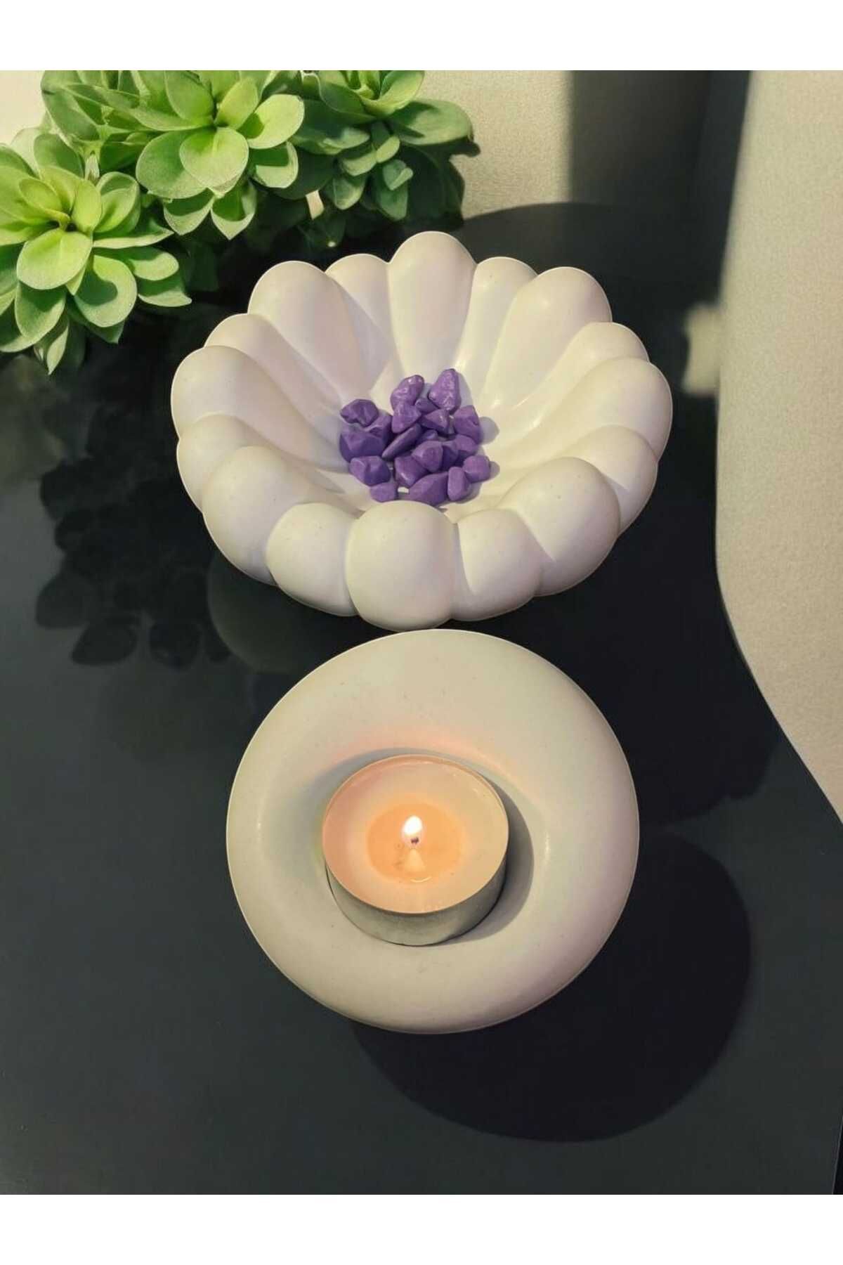 Home Çok Amaçlı Bubble Takı Organizer Tabak / Takı Çekim Tabağı ve Mumluk Seti