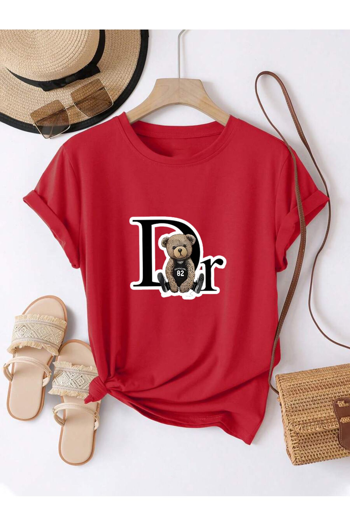 uyguntarz Unisex Dr. Ayı Tasarım Basklı Tshirt