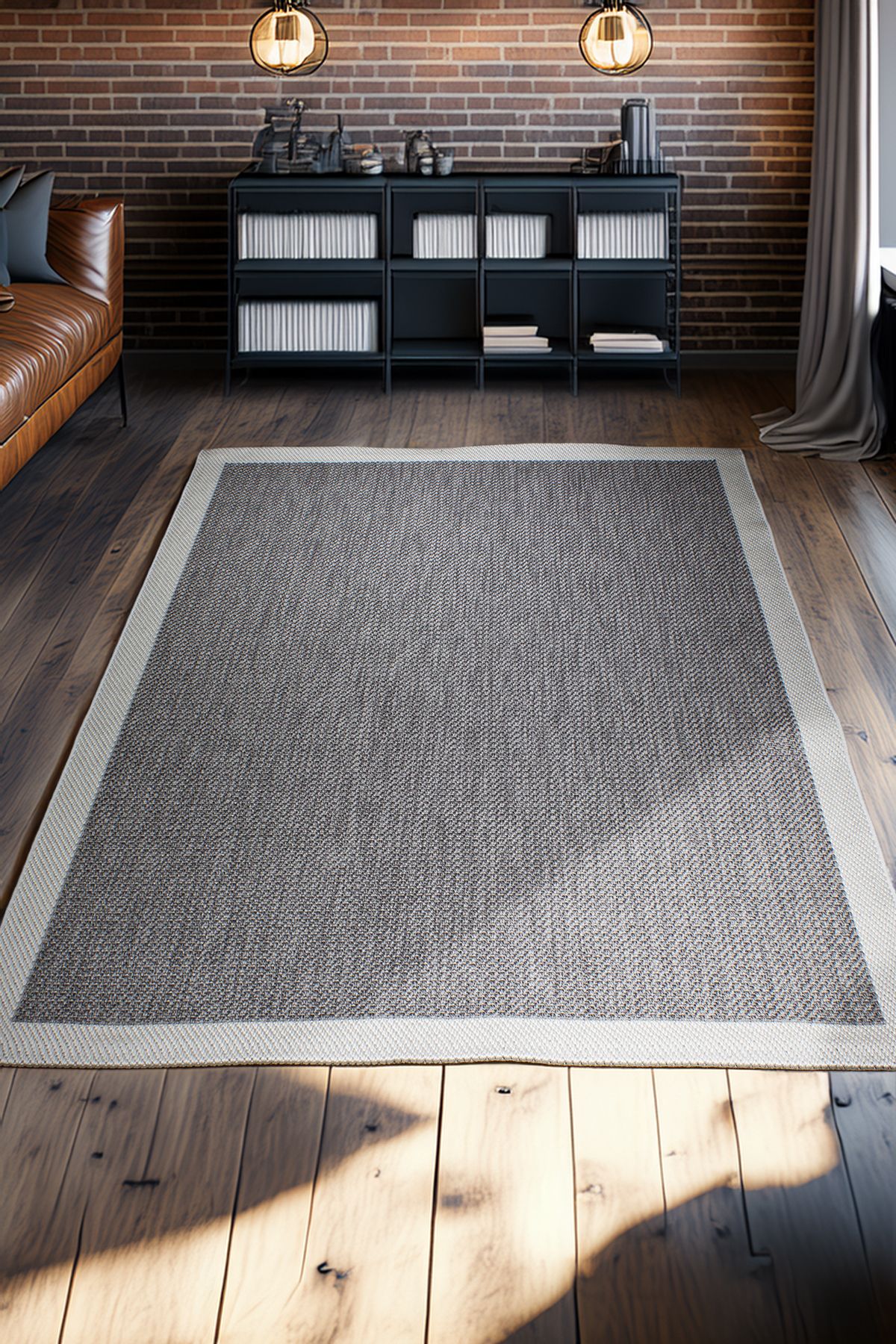 akbel halı & yatak exclusive home design Siesta 1501 Antrasit Jüt Sisal Modern Hasır Halı