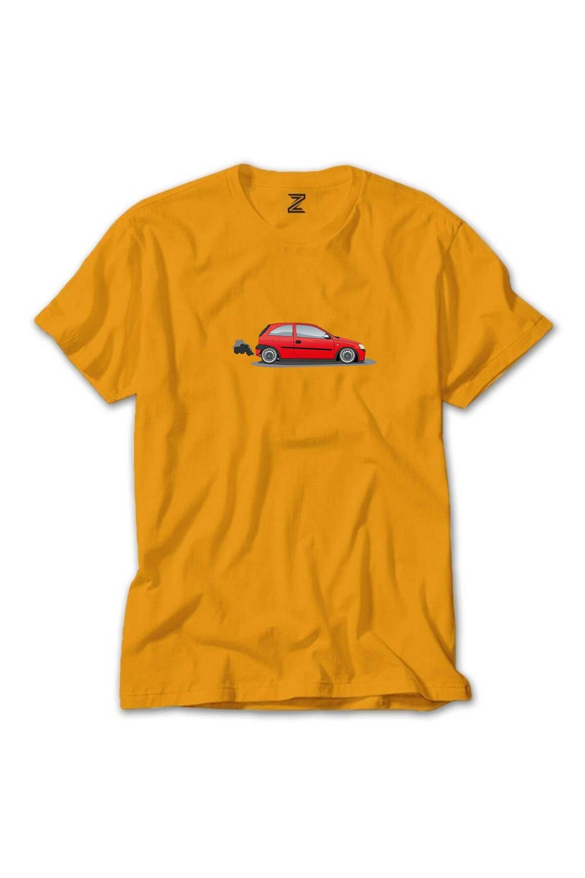 Z zepplin Opel Corsa Red Sarı Tişört