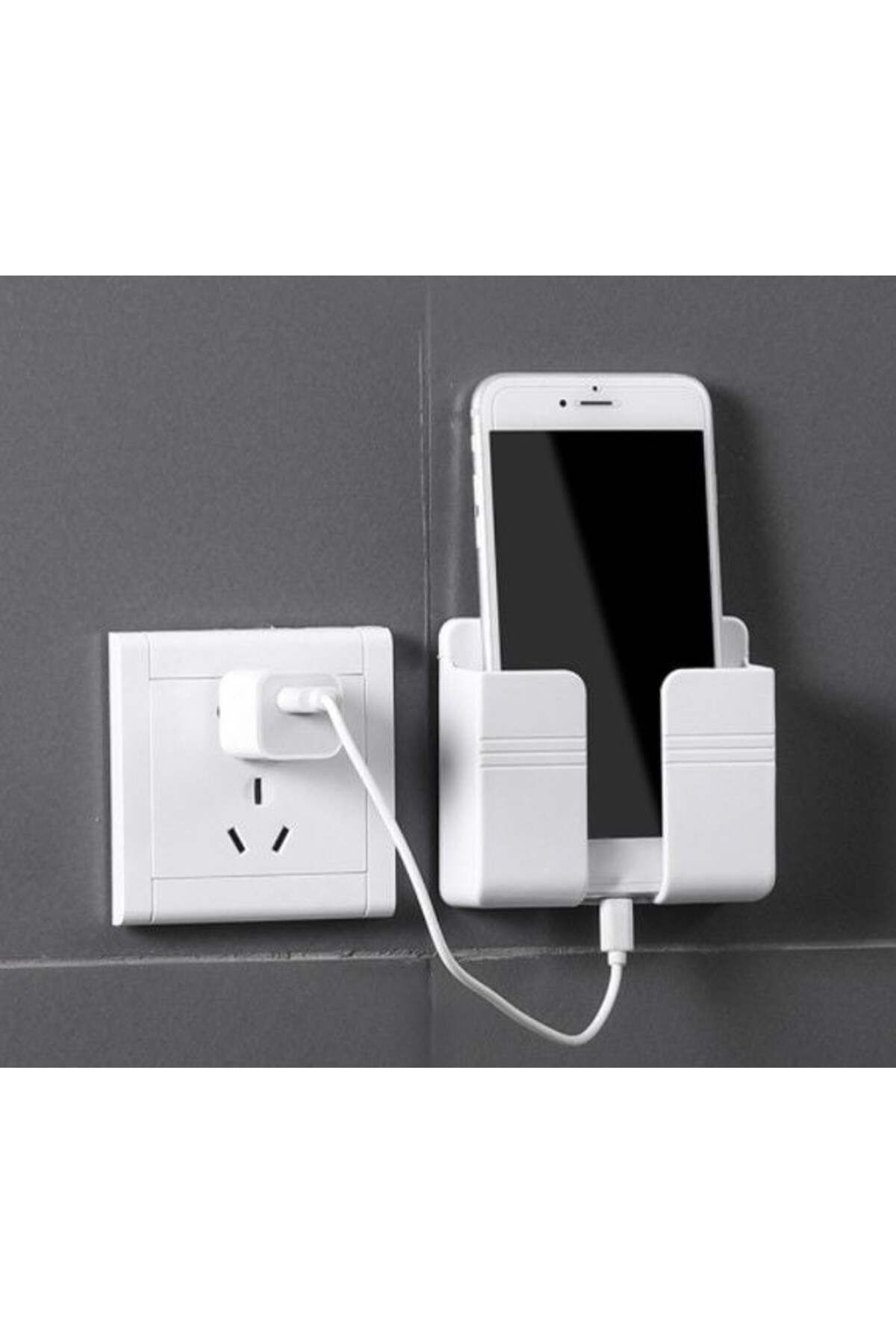 swilex Telefon ve Kumanda Standı Plastik Krem Renk