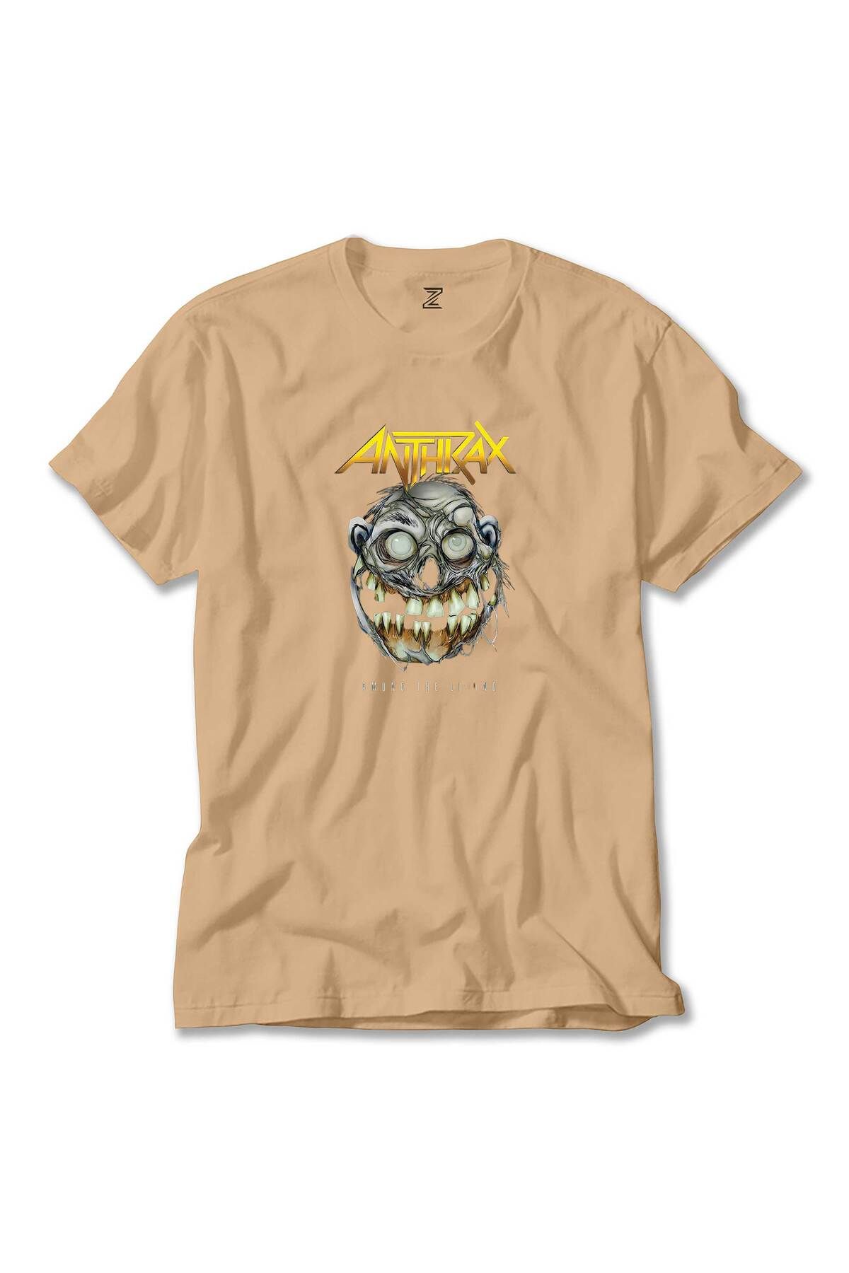 Z zepplin Anthrax Amung The Living Krem Tişört