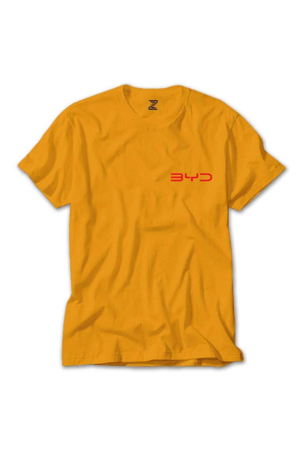 Z zepplin BYD Logo Text Red Sarı Tişört