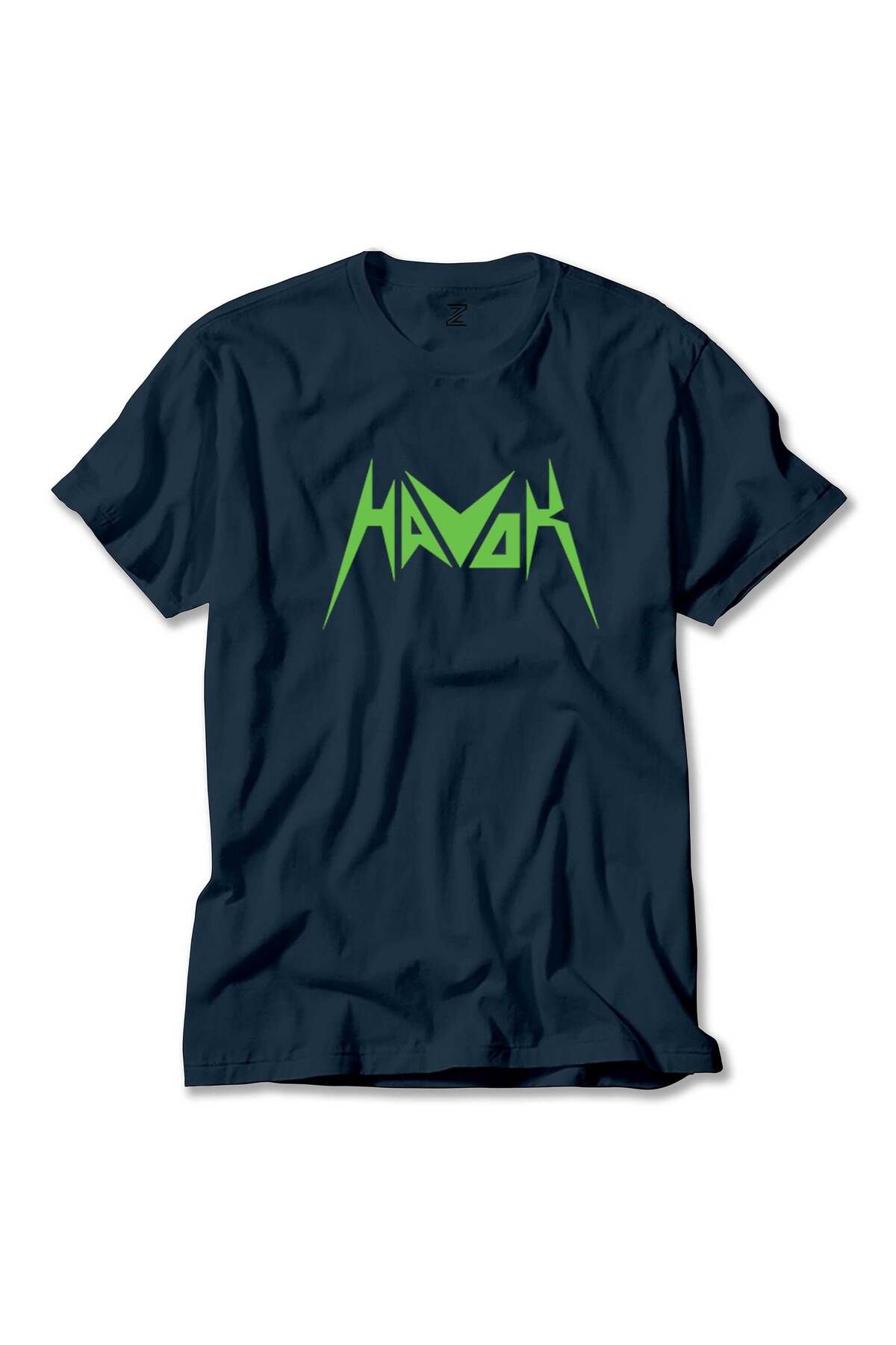 Z zepplin Havok Green Logo Lacivert Tişört