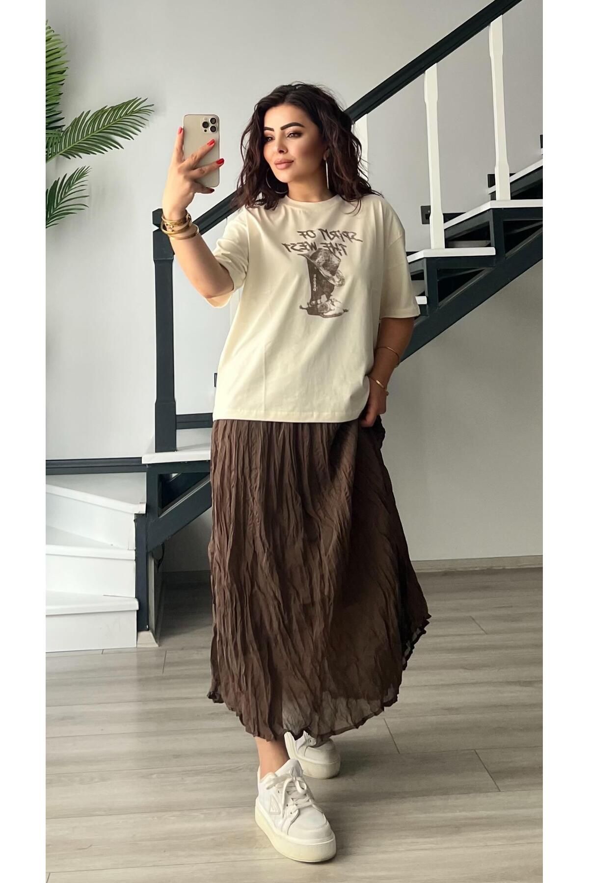 Oslove Acı Kahve Kıraşlı Etek