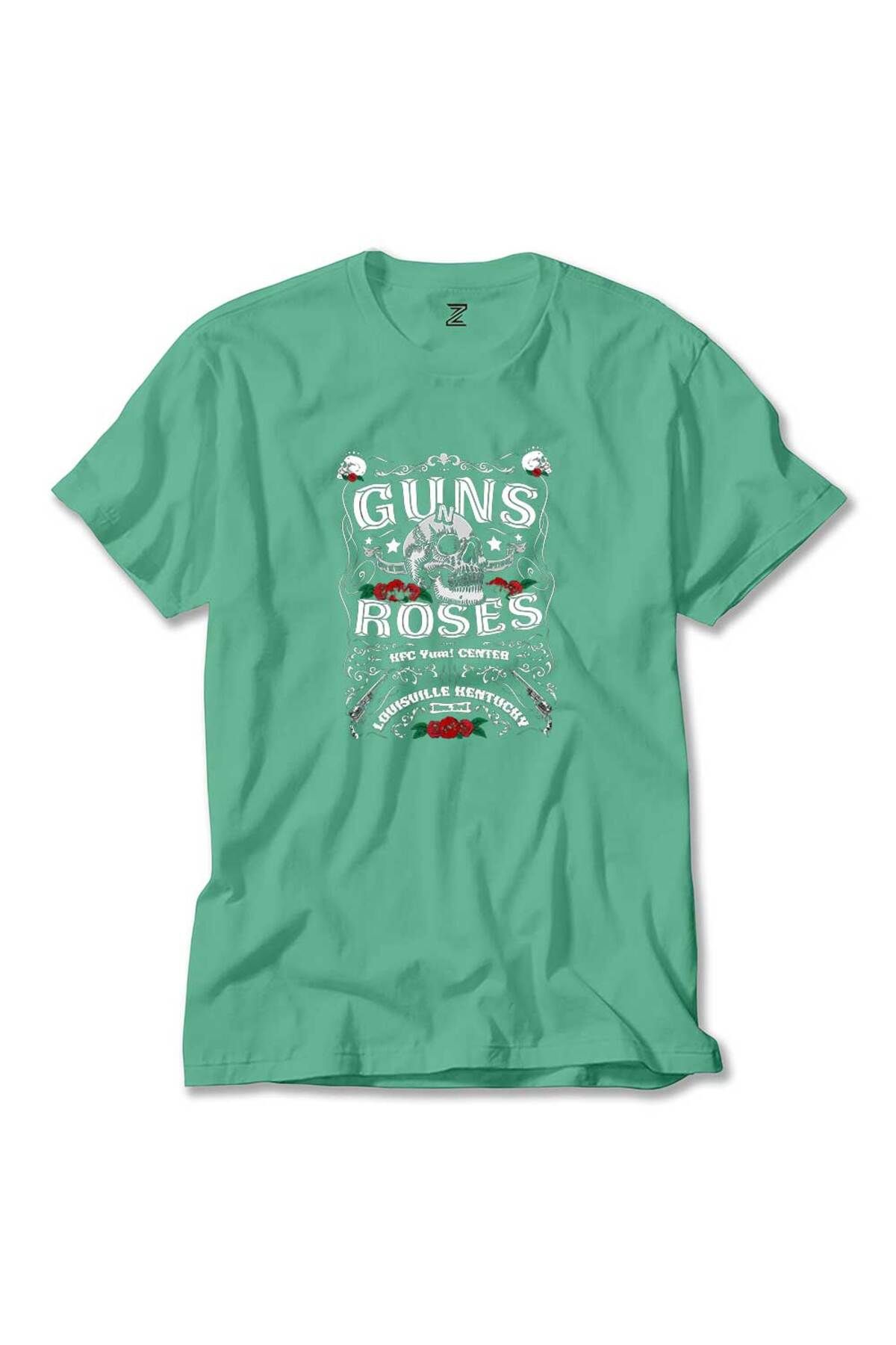 Z zepplin Guns N Roses Louisulle Kentucky Yeşil Tişört